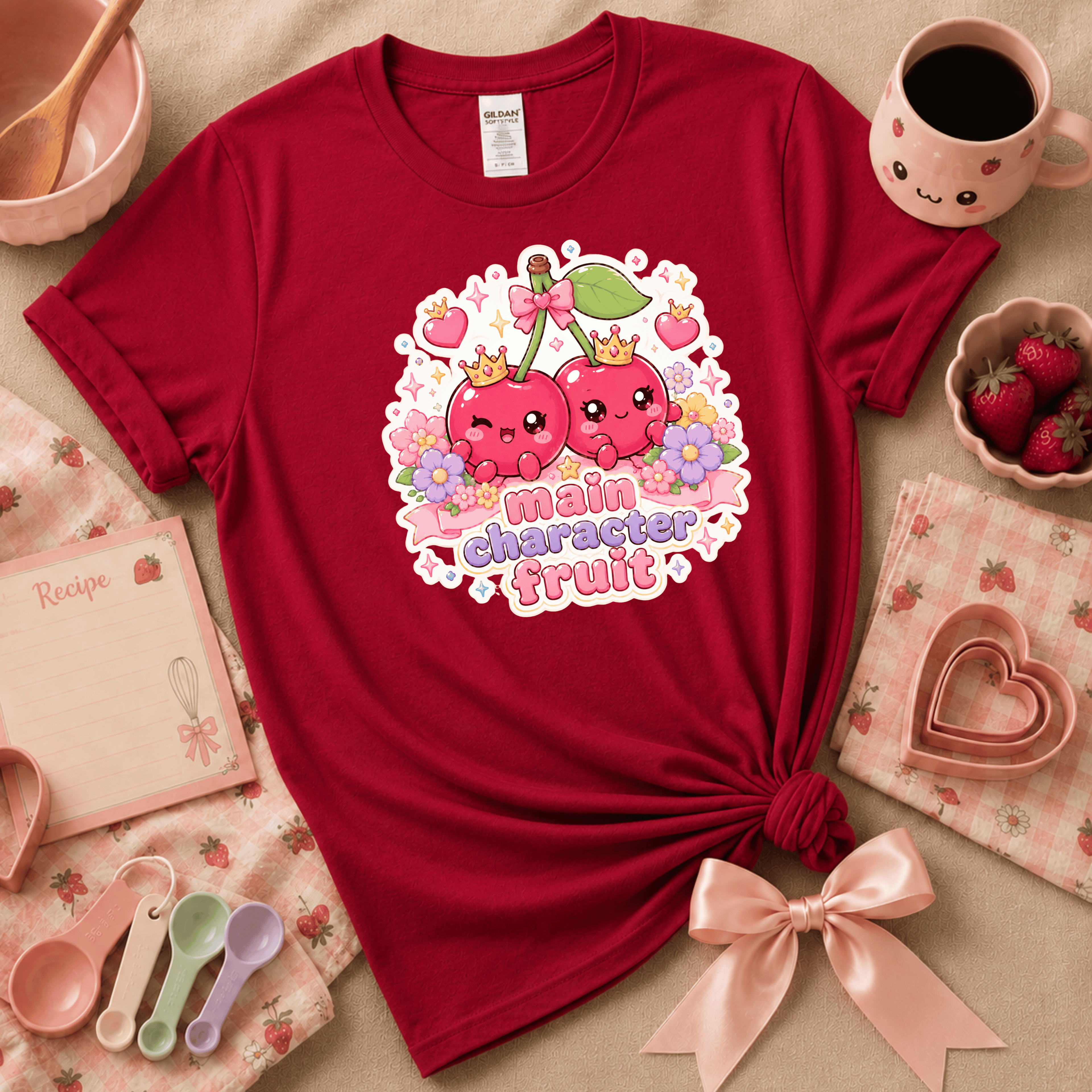 Main Character Fruit | Cute Food Graphic T-Shirt