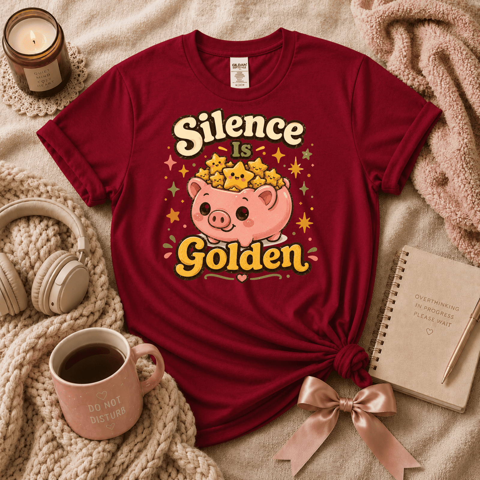 Silence Is Golden | Funny Introvert Graphic T-Shirt