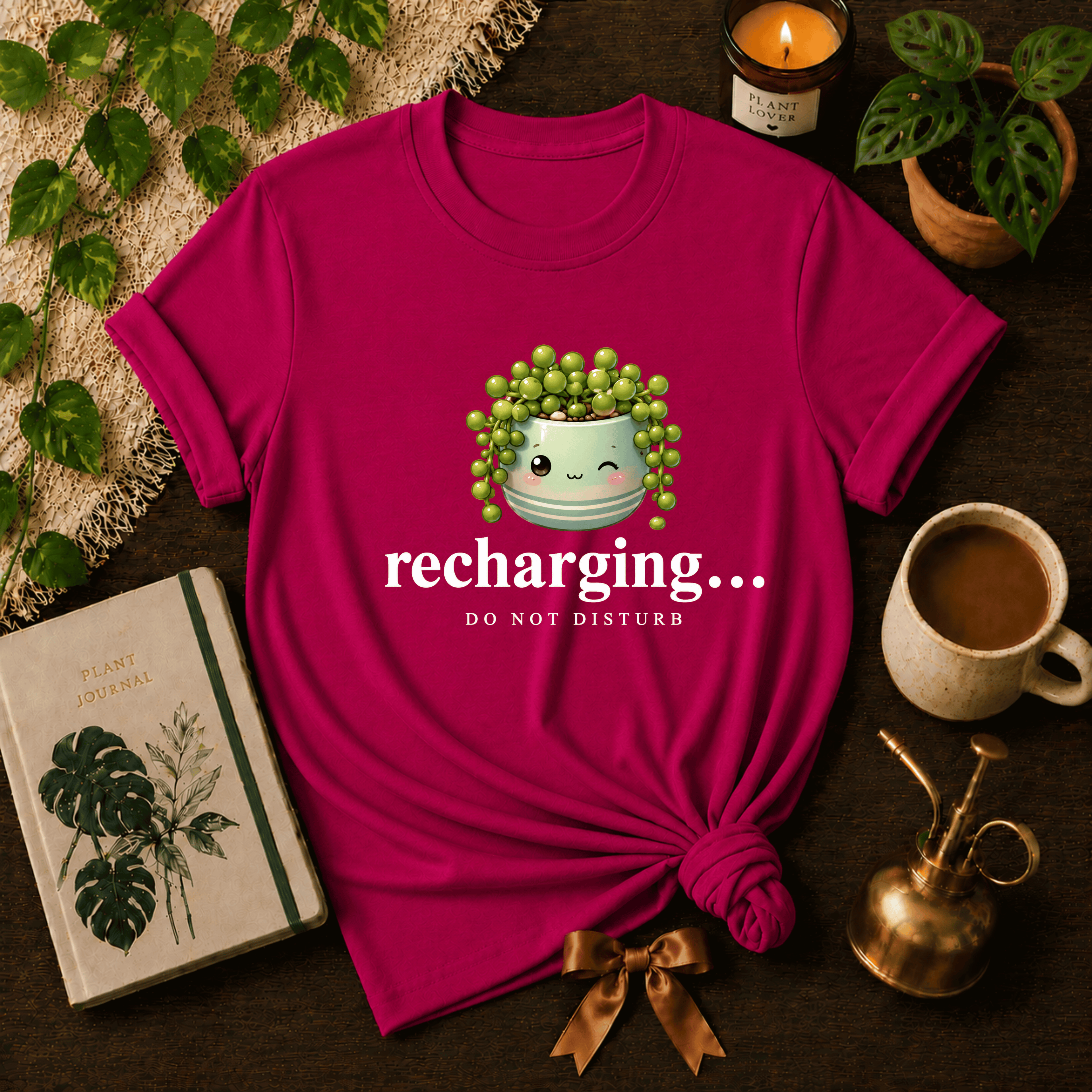 Recharging Succulent | Plant Lover Graphic T-Shirt