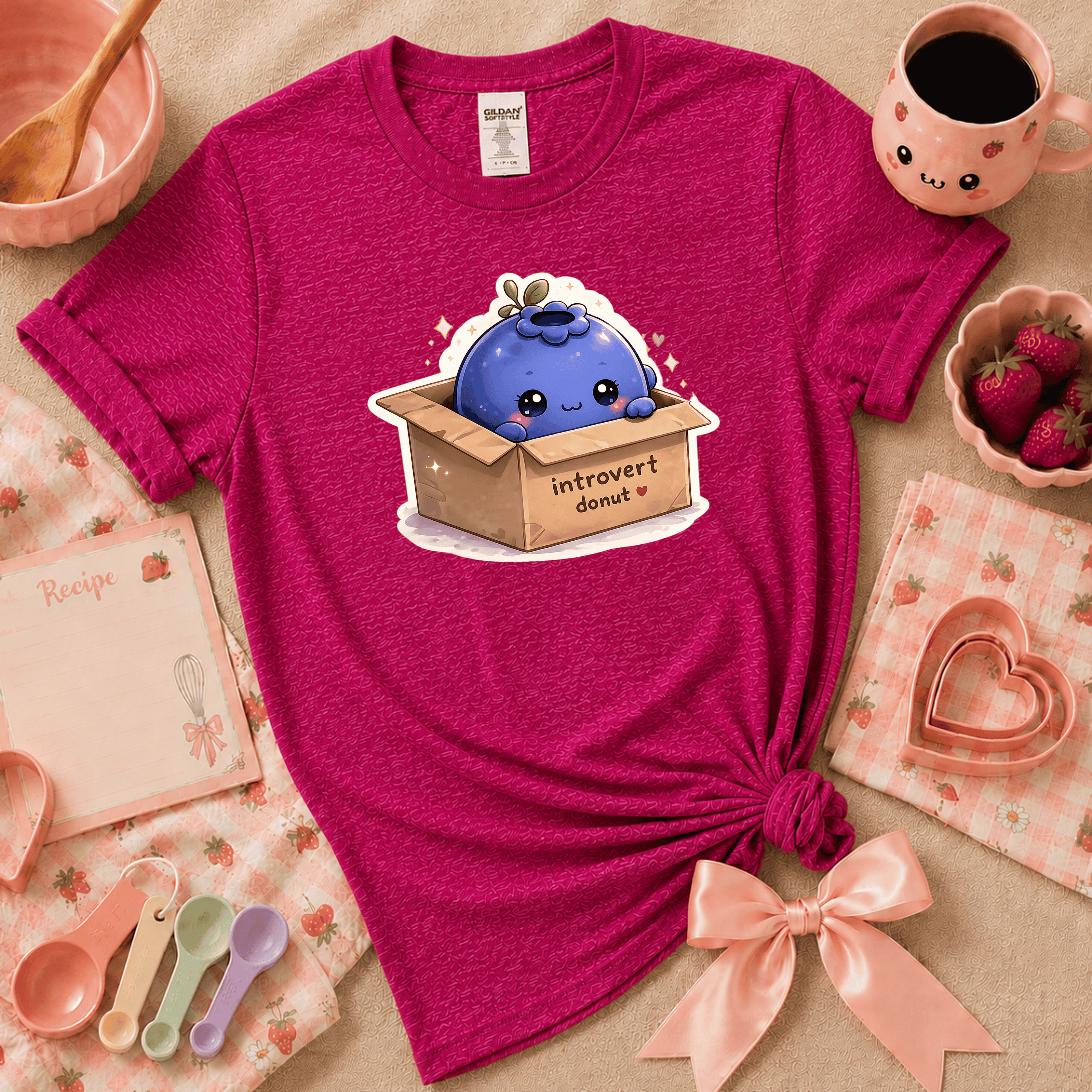 Blueberry Box | Cute Food Graphic T-Shirt
