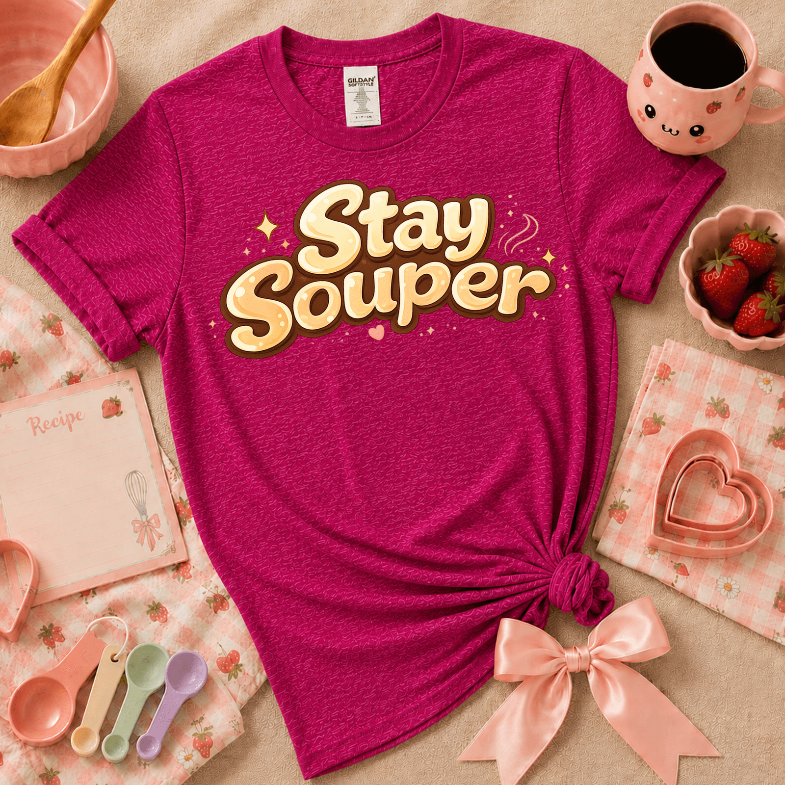 Stay Souper | Cute Food Graphic T-Shirt