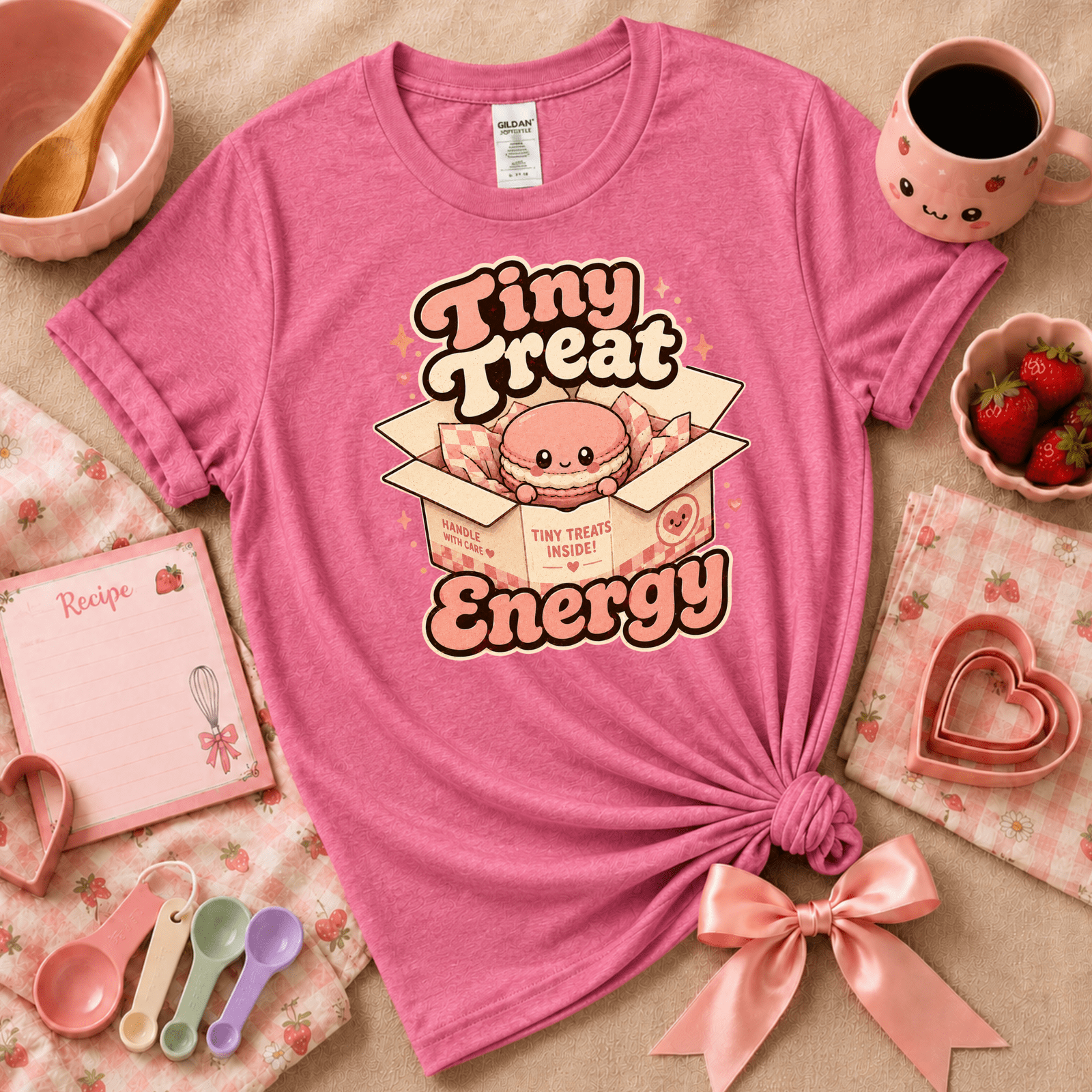 Tiny Treat Energy | Cute Food Graphic T-Shirt