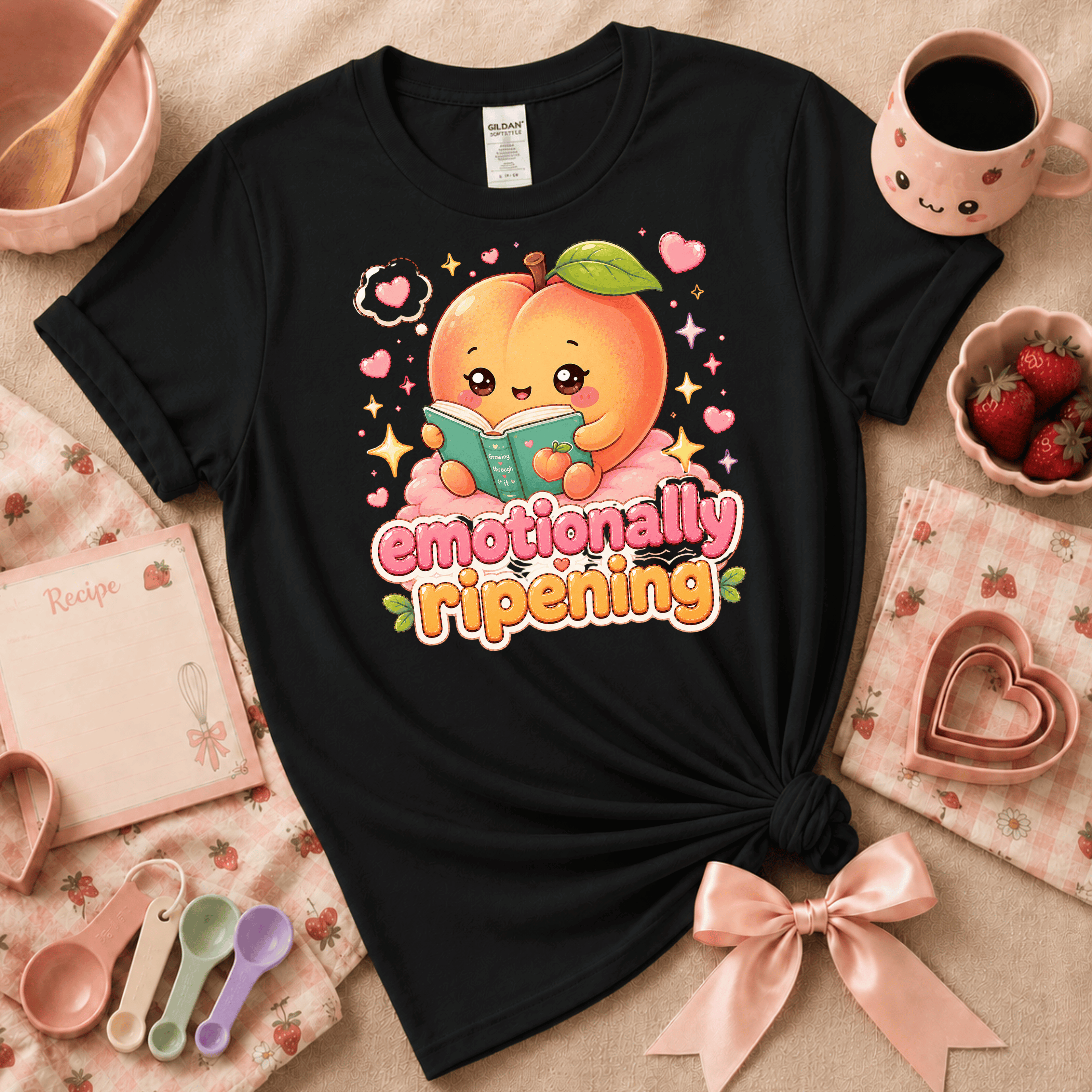 Peach Ripening | Cute Food Graphic T-Shirt