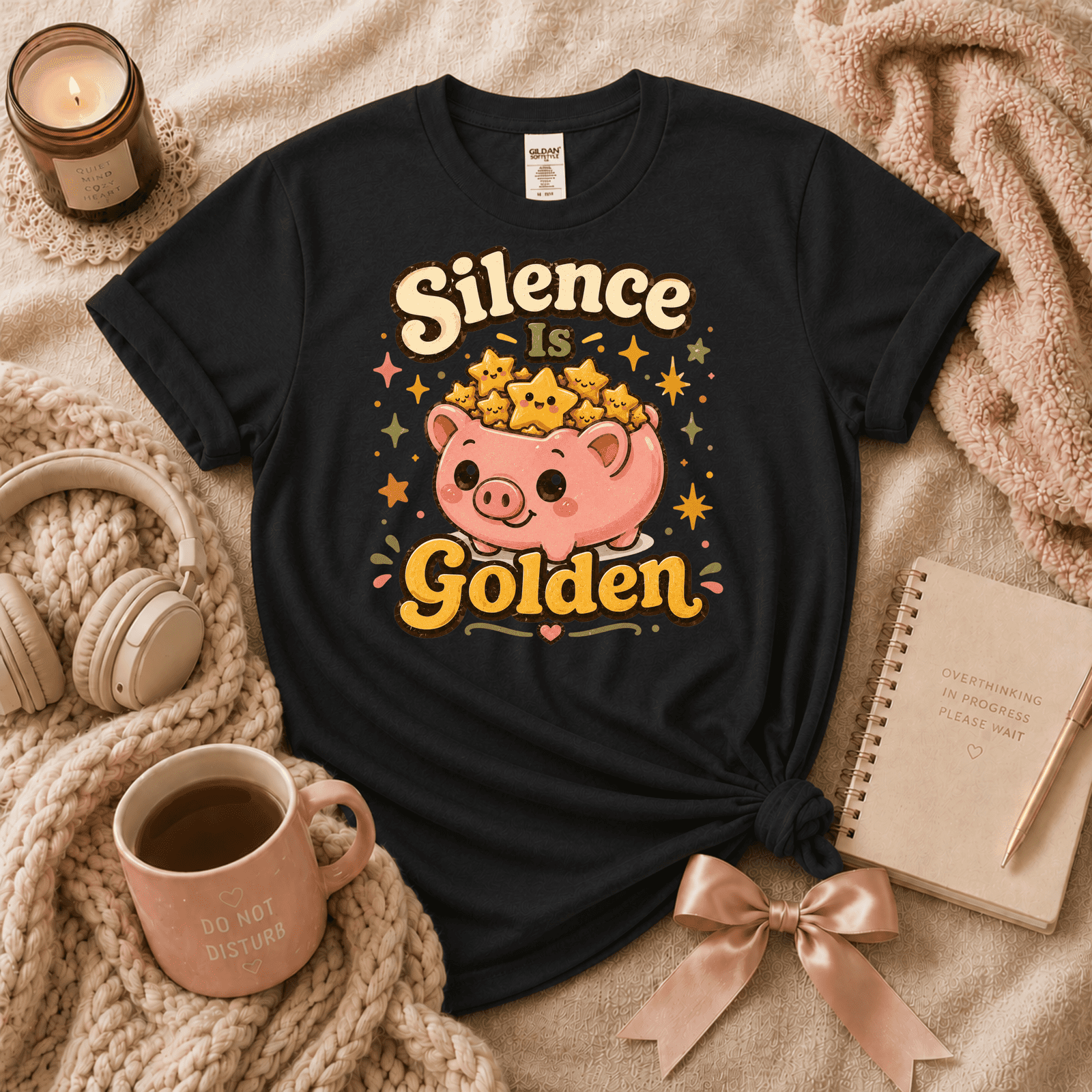 Silence Is Golden | Funny Introvert Graphic T-Shirt