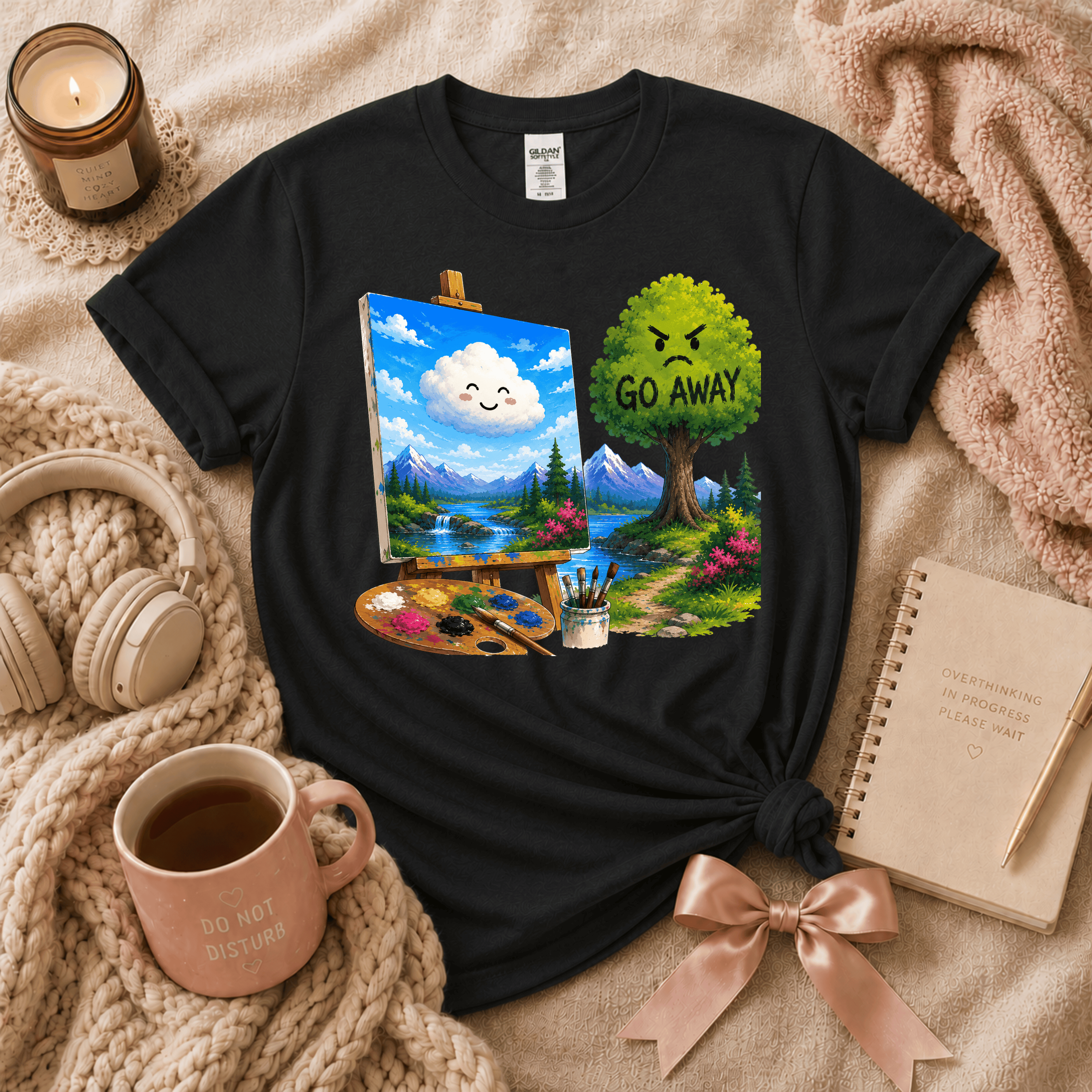 Happy Little Cloud | Funny Introvert Graphic T-Shirt