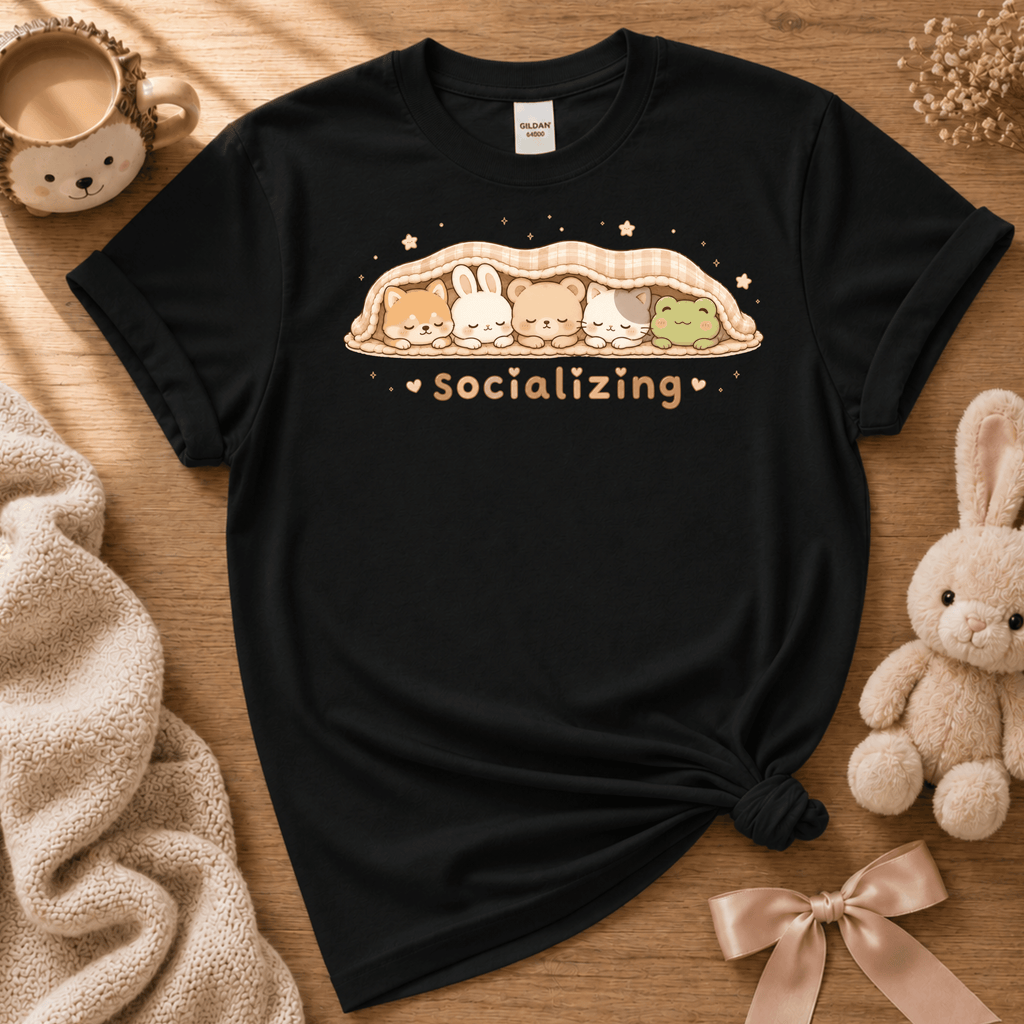Socializing Animals | Cute Animal Graphic T-Shirt