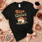 Rice And Quiet | Cute Food Graphic T-Shirt