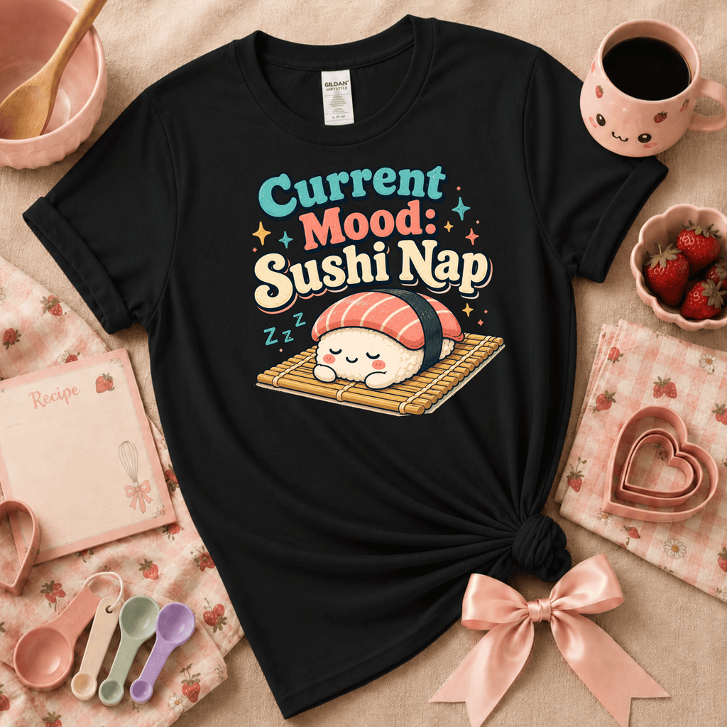 Current Mood | Cute Food Graphic T-Shirt