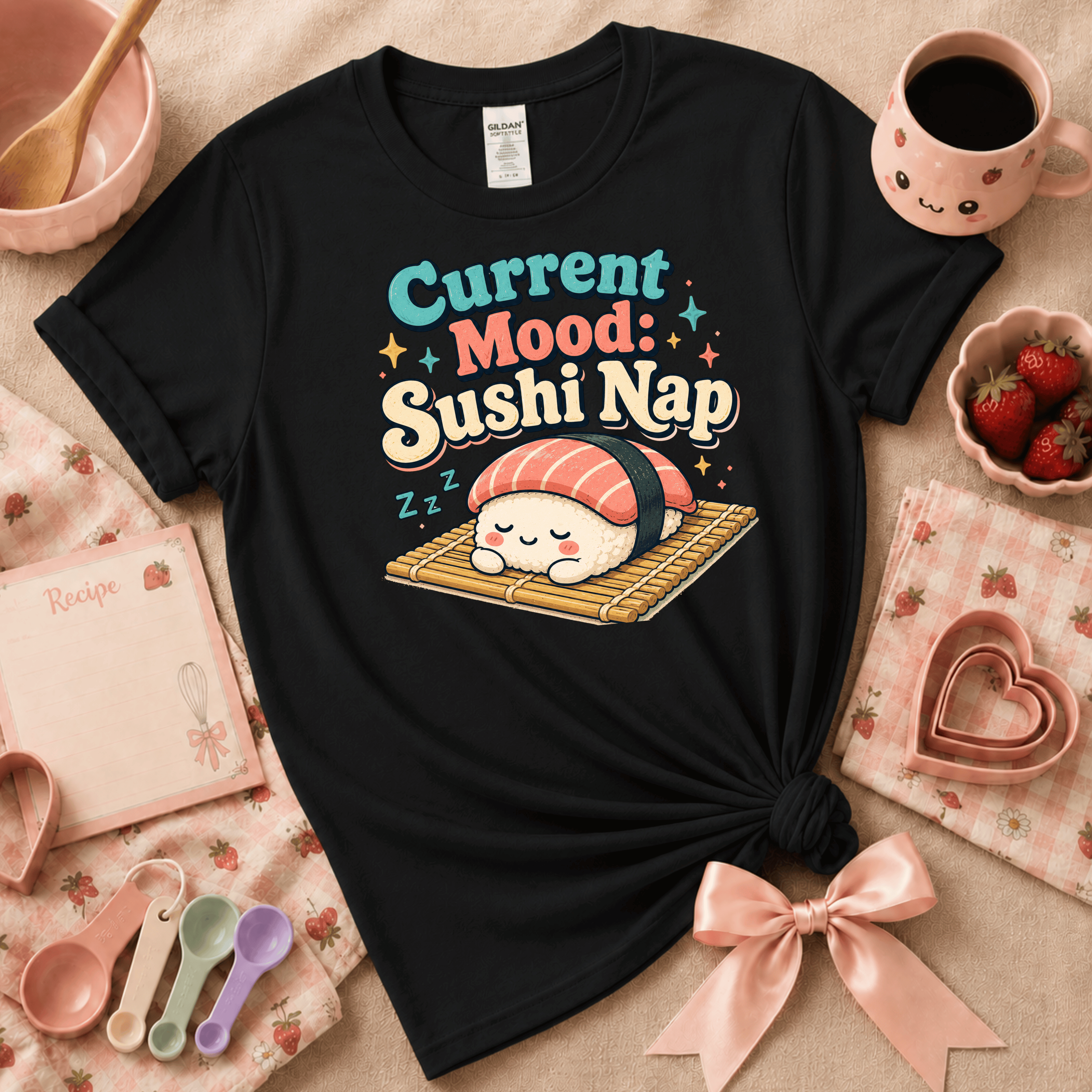 Current Mood | Cute Food Graphic T-Shirt
