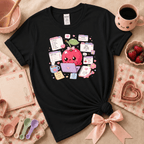 Overwhelmed Cherry | Cute Food Graphic T-Shirt