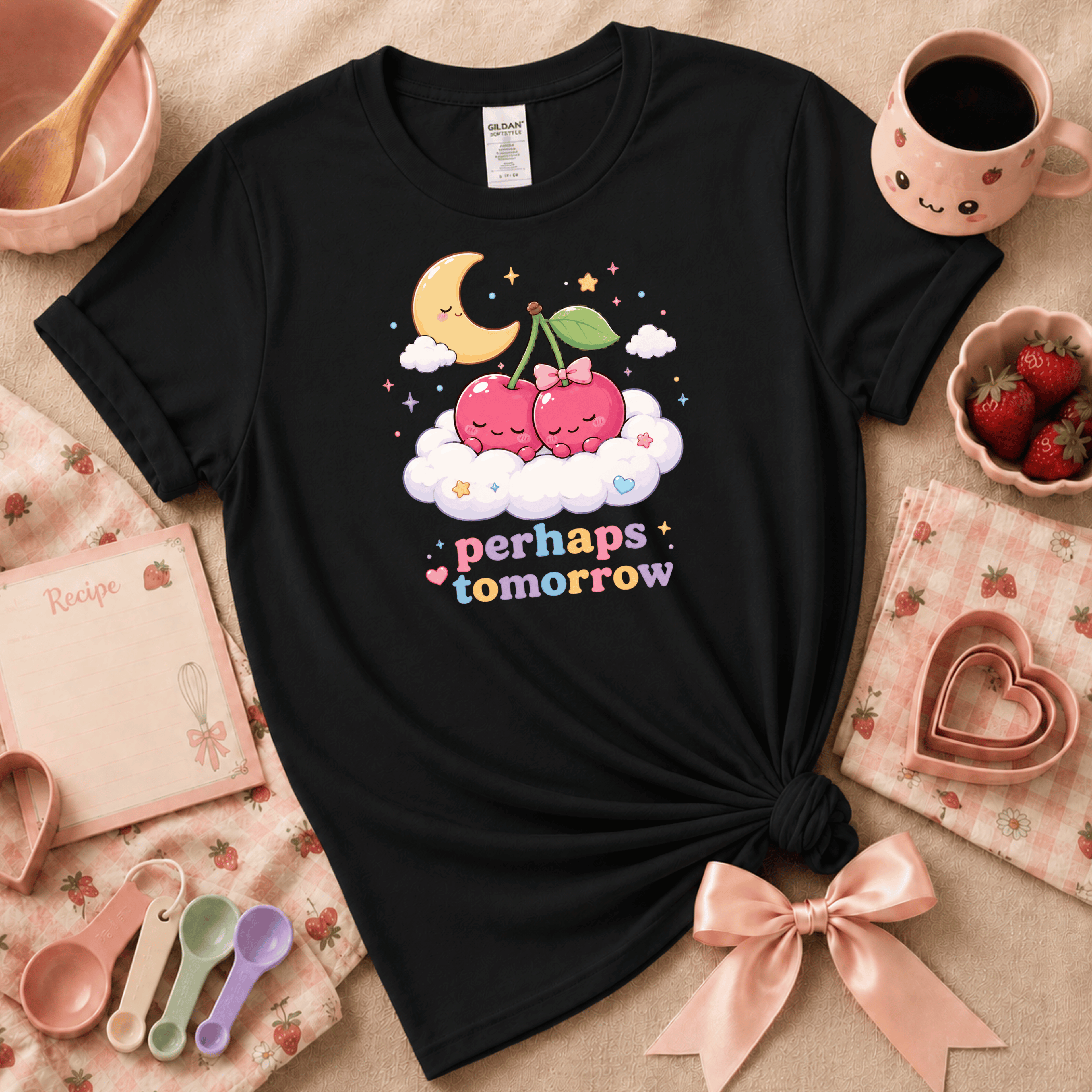 Cherry Tomorrow | Cute Food Graphic T-Shirt