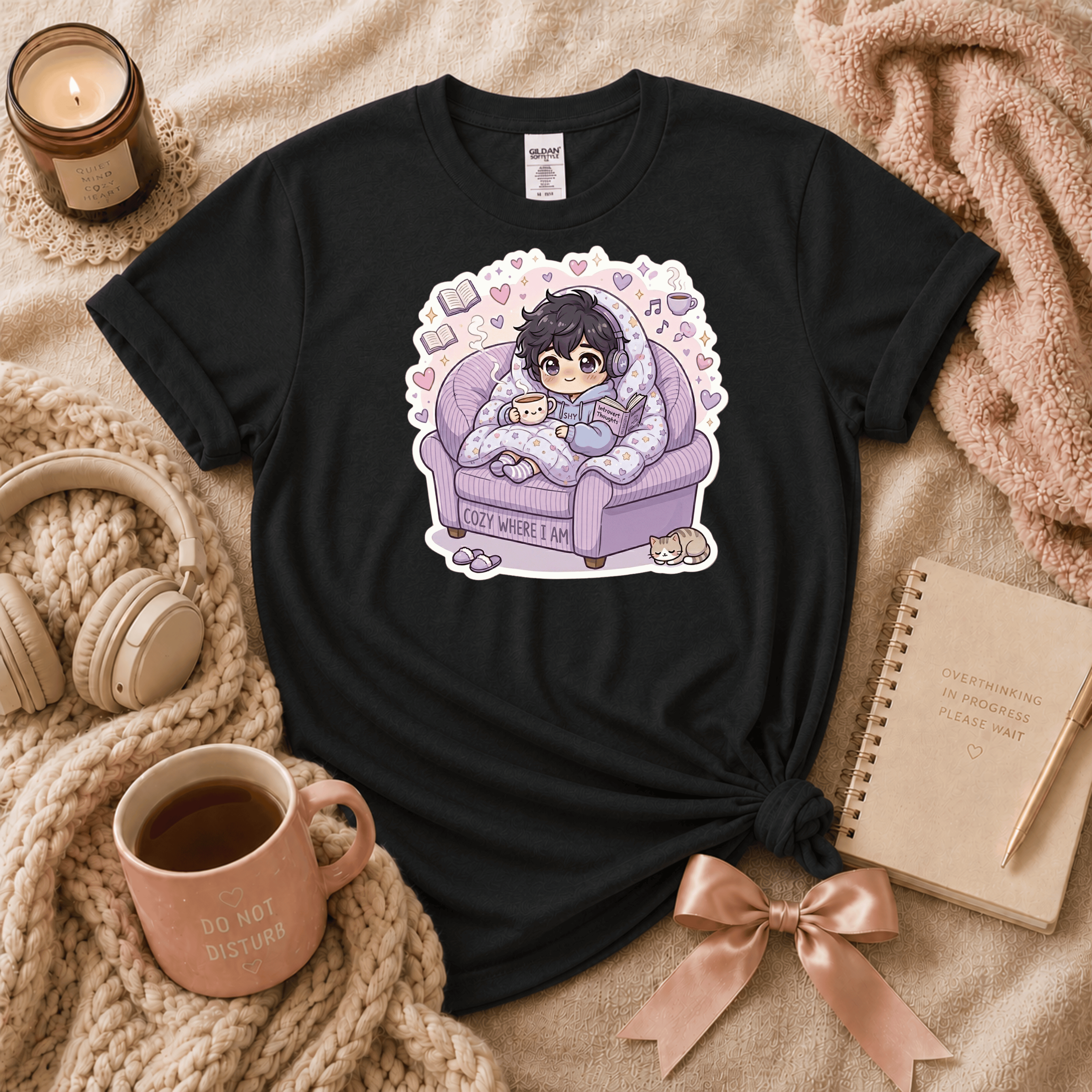 Happy Where I Am | Funny Introvert Graphic T-Shirt