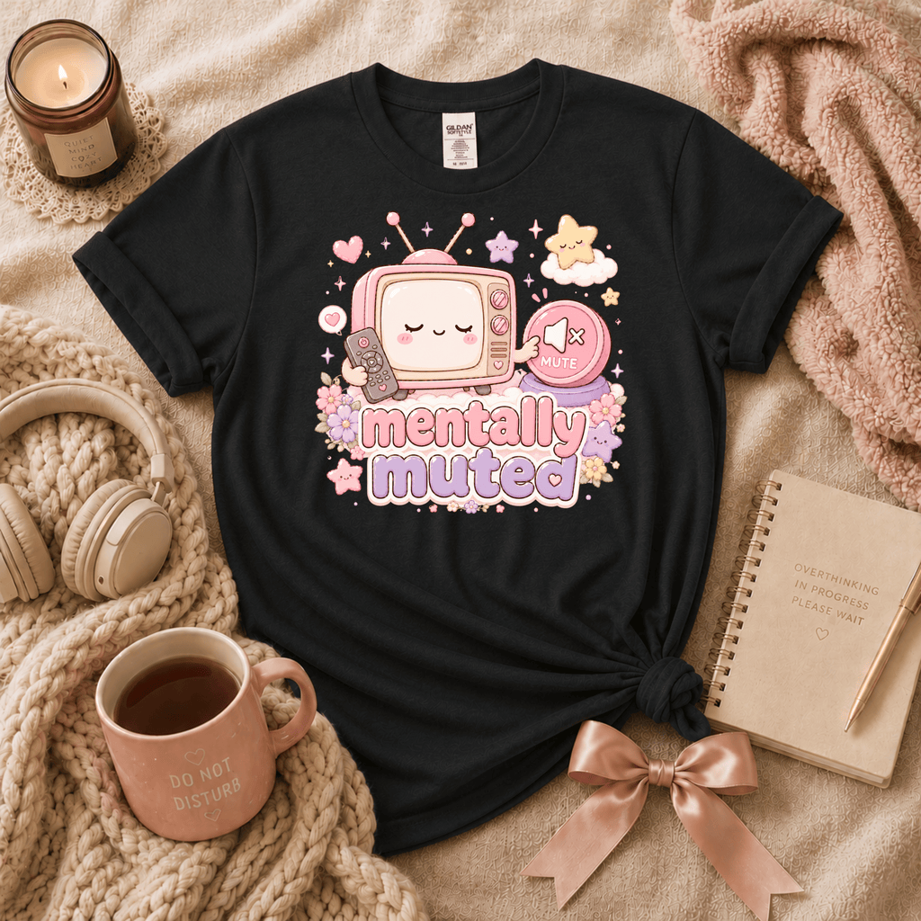 Mentally Muted | Funny Introvert Graphic T-Shirt