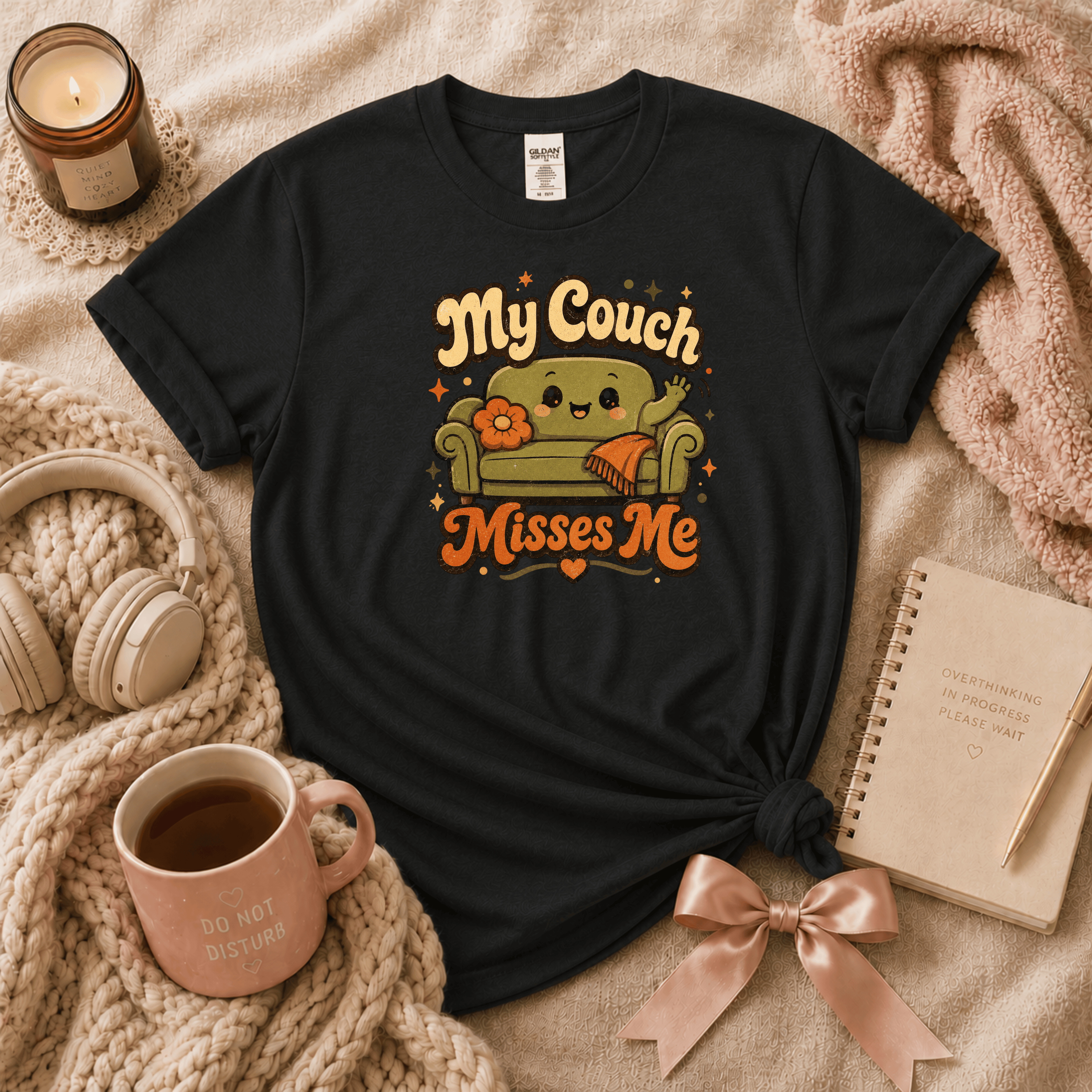 My Couch Misses Me | Funny Introvert Graphic T-Shirt