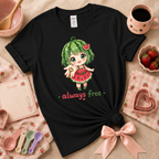 Always Free Watermelon Girl | Cute Food Graphic T-Shirt
