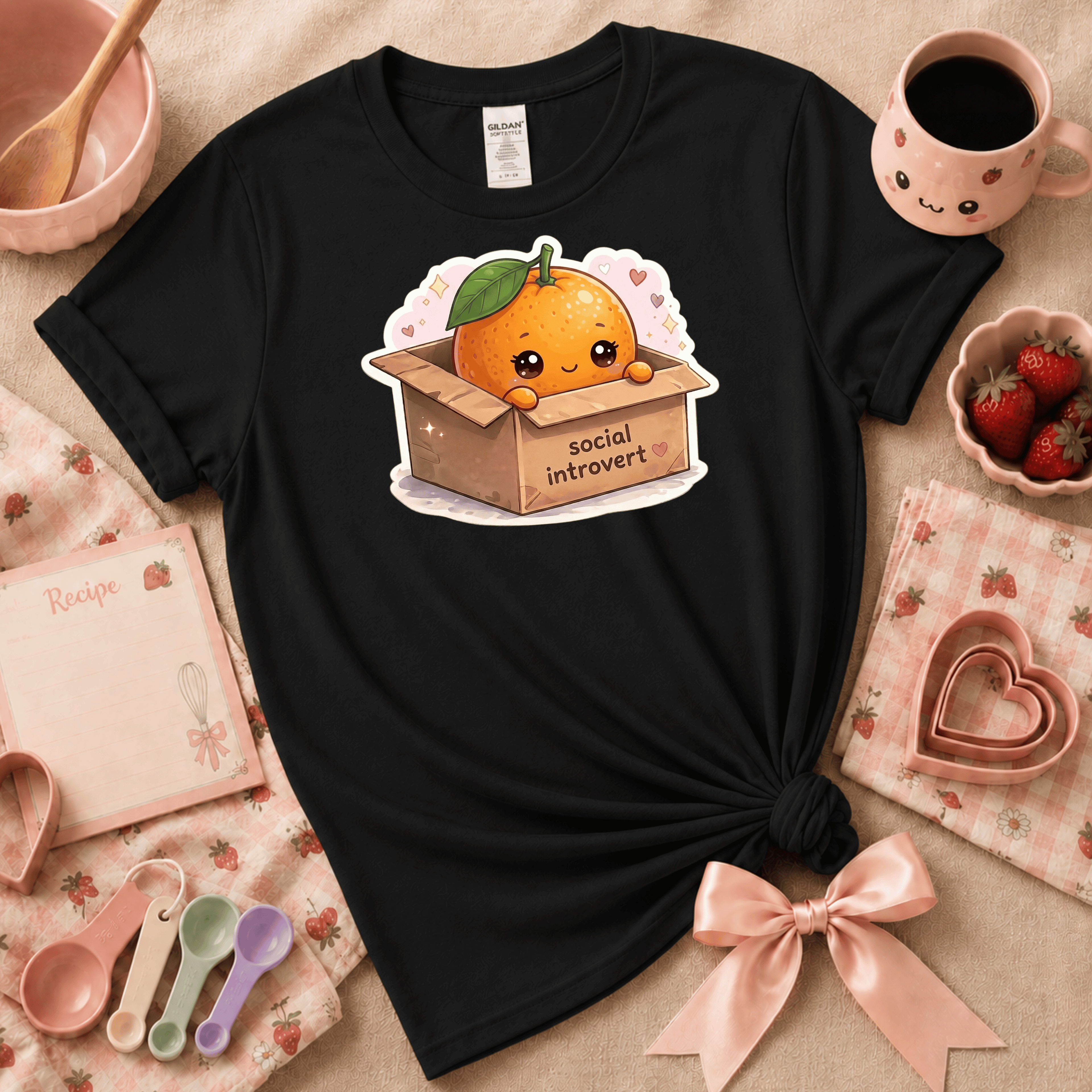Orange Box | Funny Introvert Graphic T-Shirt