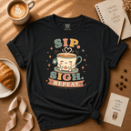 Sip. Sigh. Repeat | Coffee Lover Graphic T-Shirt