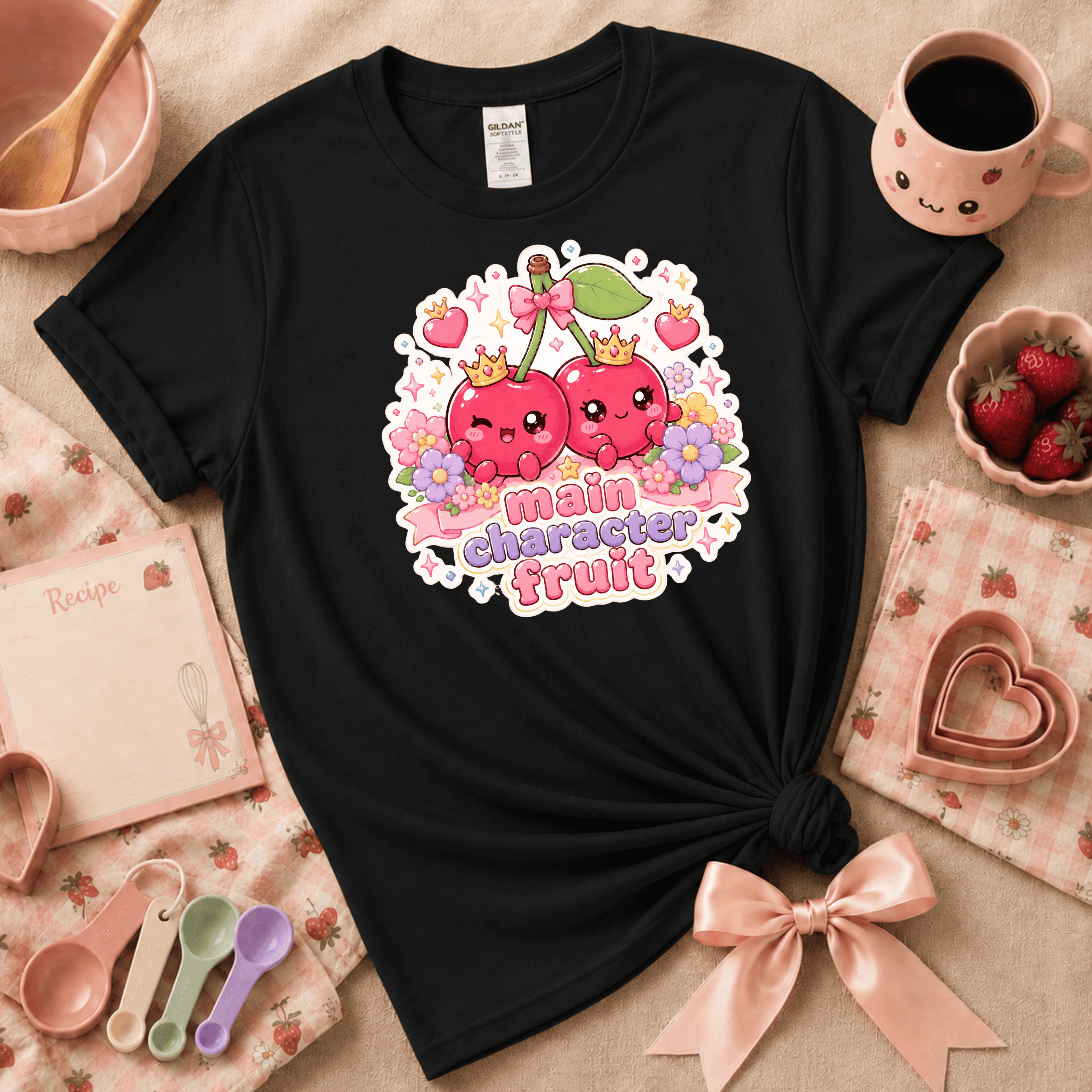 Main Character Fruit | Cute Food Graphic T-Shirt