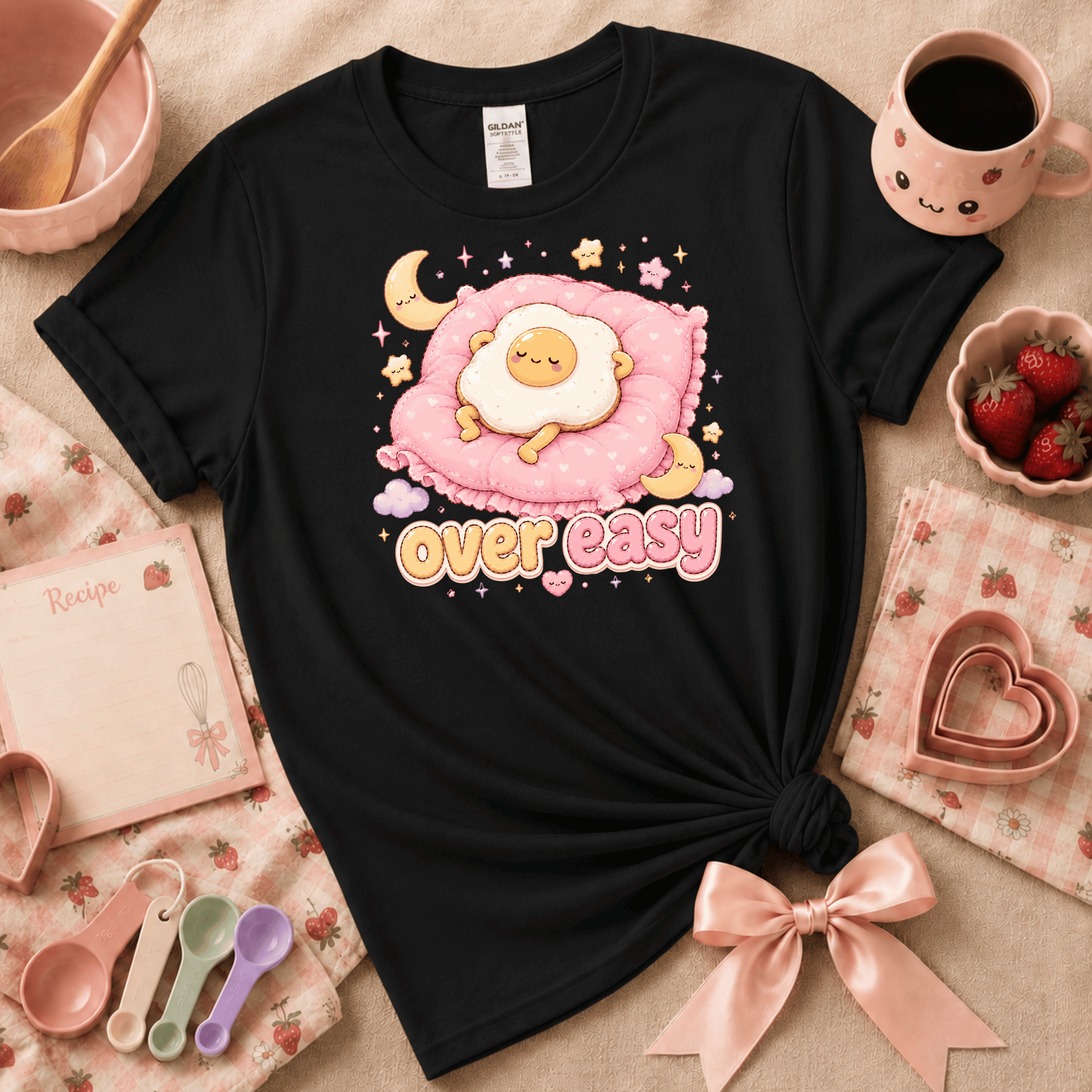 Over Easy | Cute Food Graphic T-Shirt