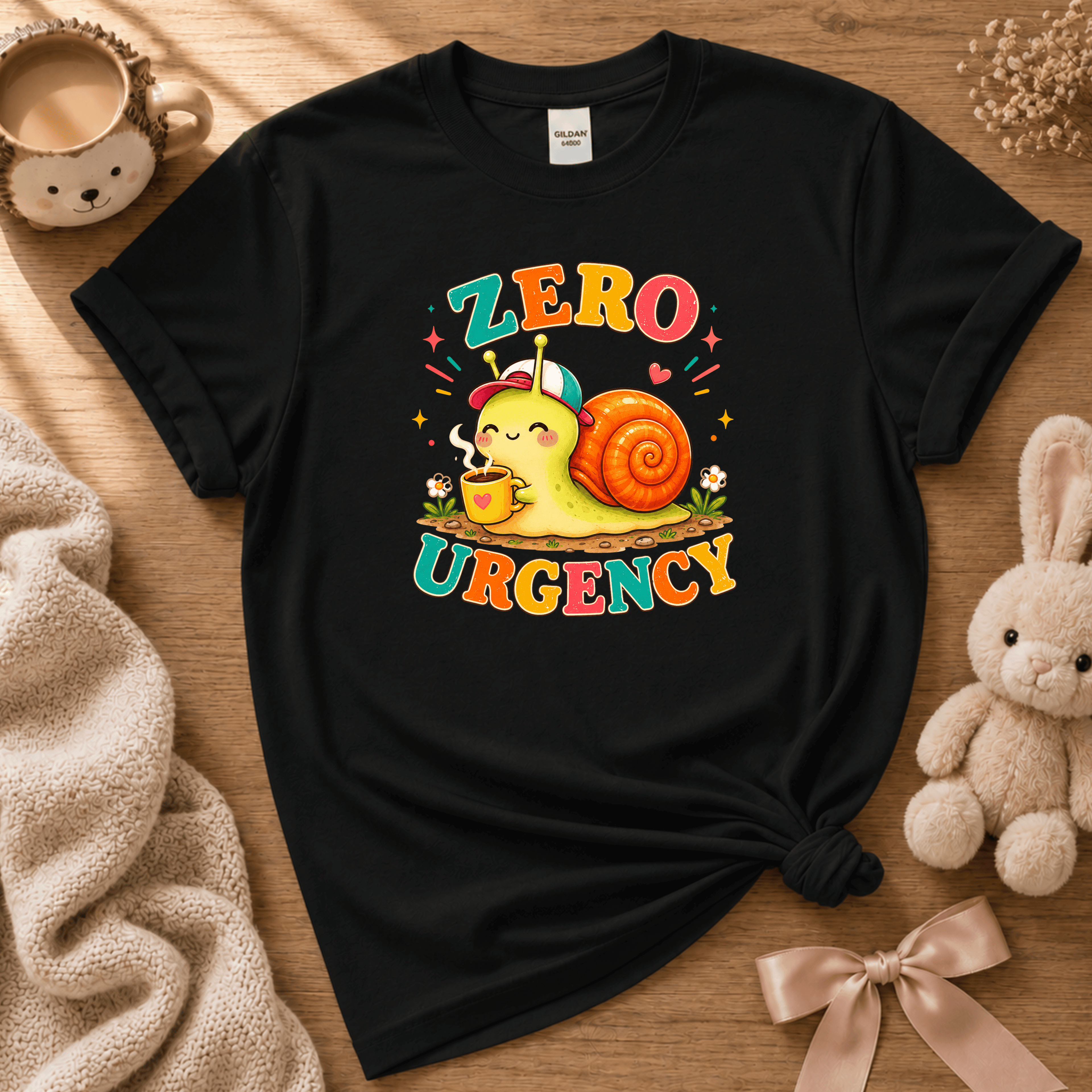 Zero Urgency | Cute Animal Graphic T-Shirt