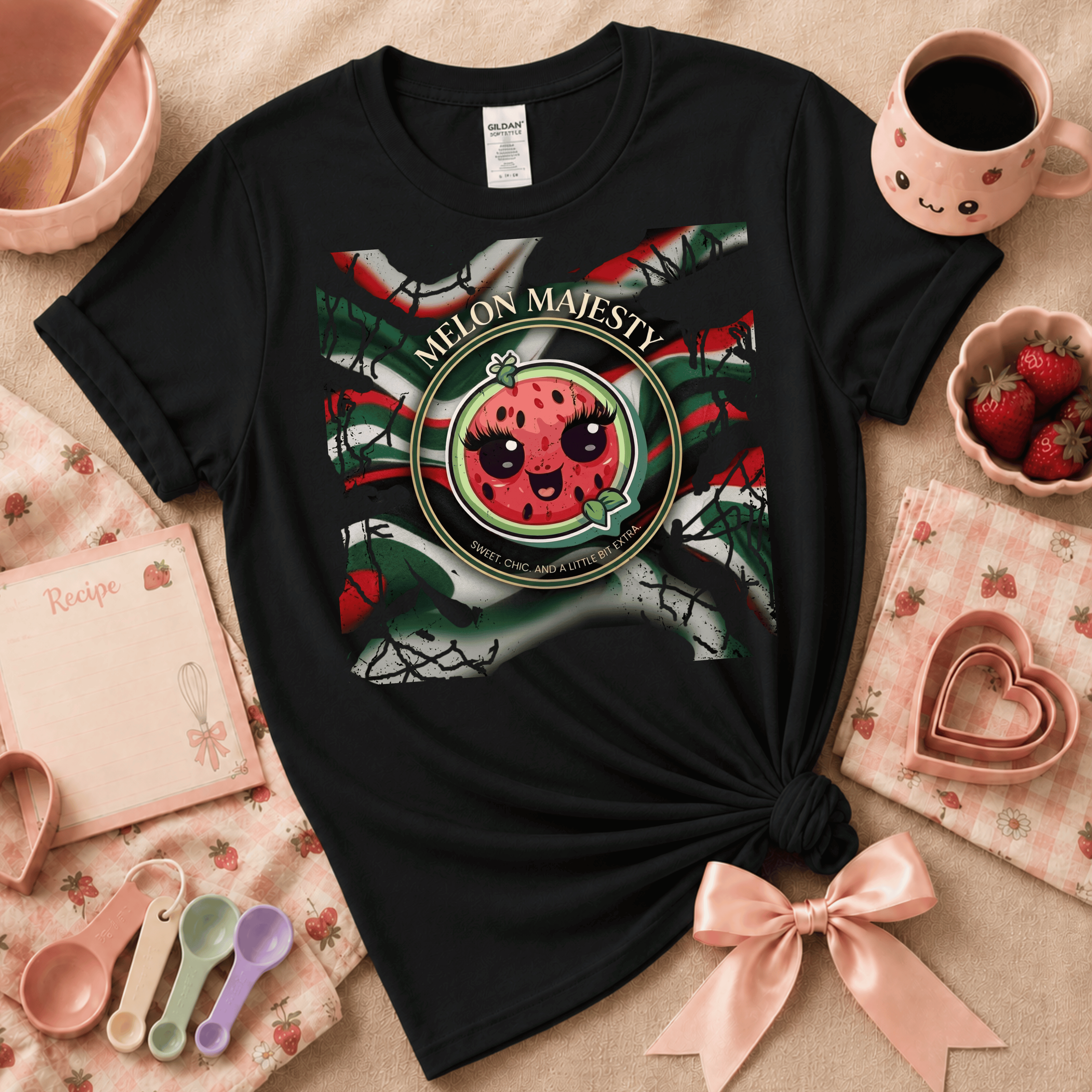 Melon Majesty | Cute Food Graphic T-Shirt