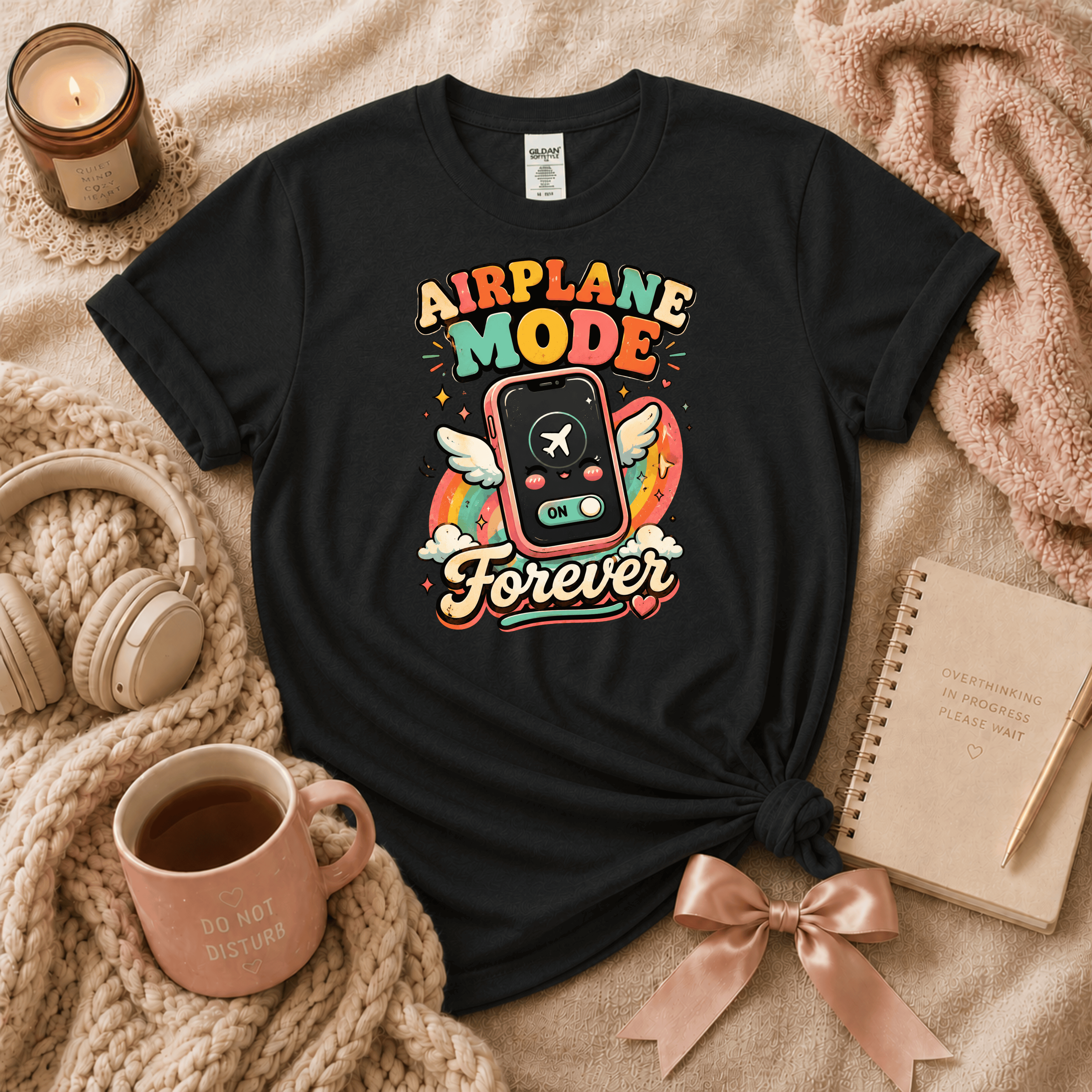 Airplane Mode Forever | Funny Introvert Graphic T-Shirt