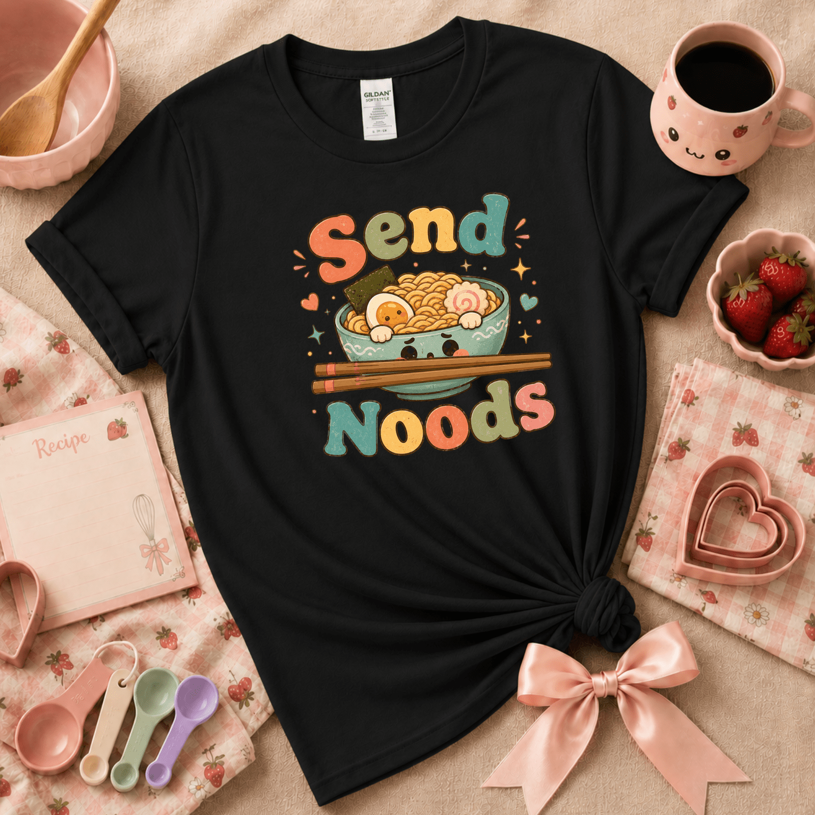 Send Noods | Cute Food Graphic T-Shirt