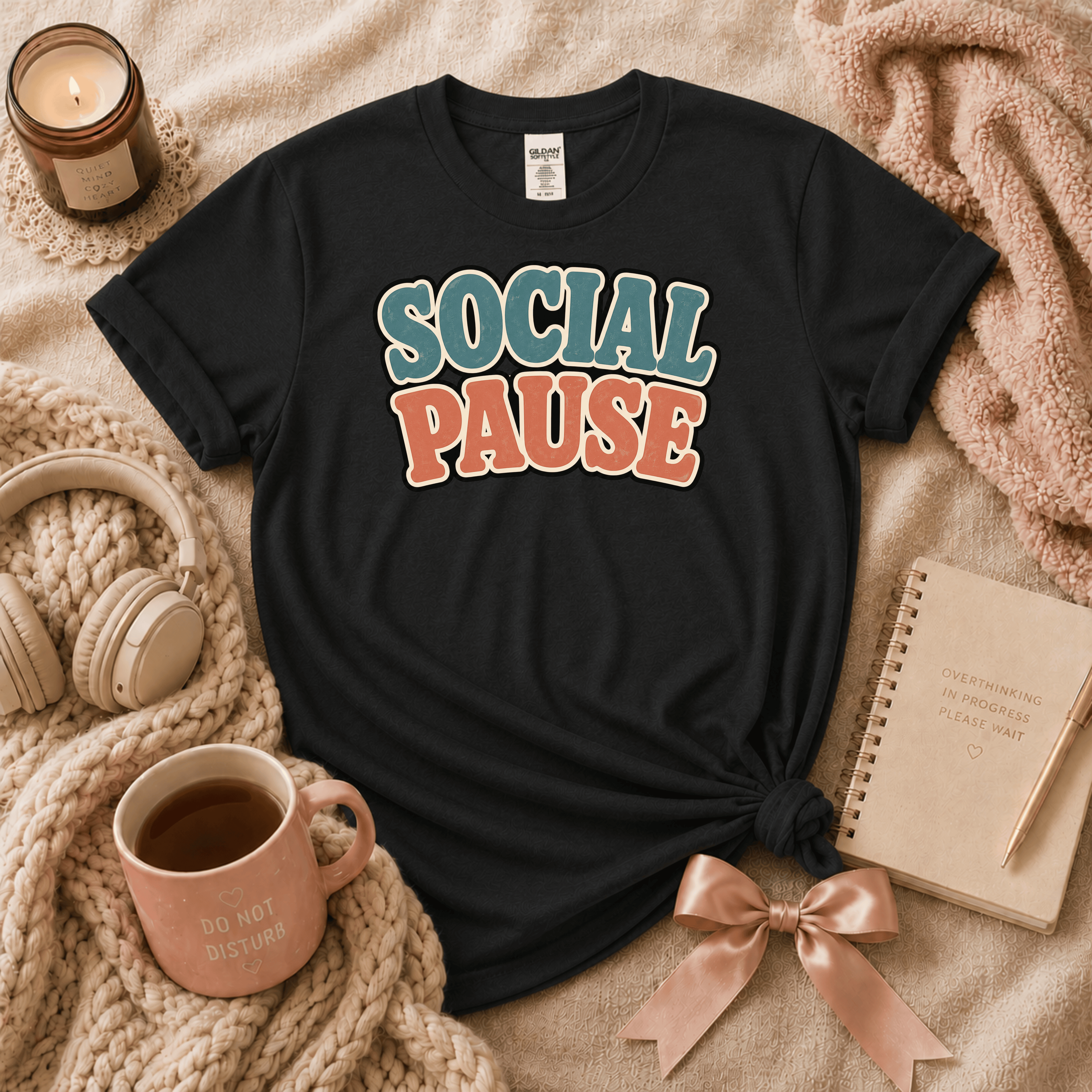 Social Pause | Funny Introvert Graphic T-Shirt