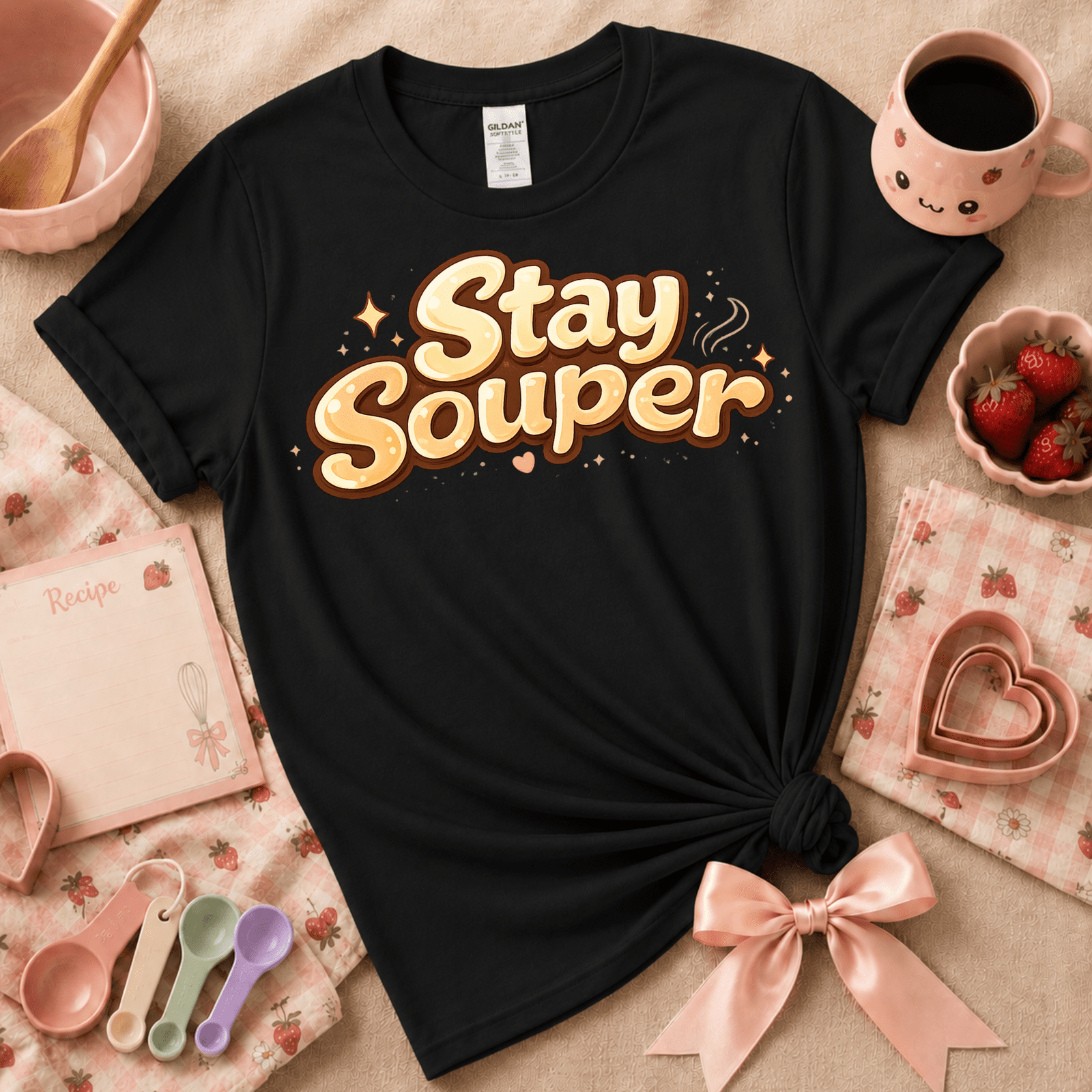 Stay Souper | Cute Food Graphic T-Shirt