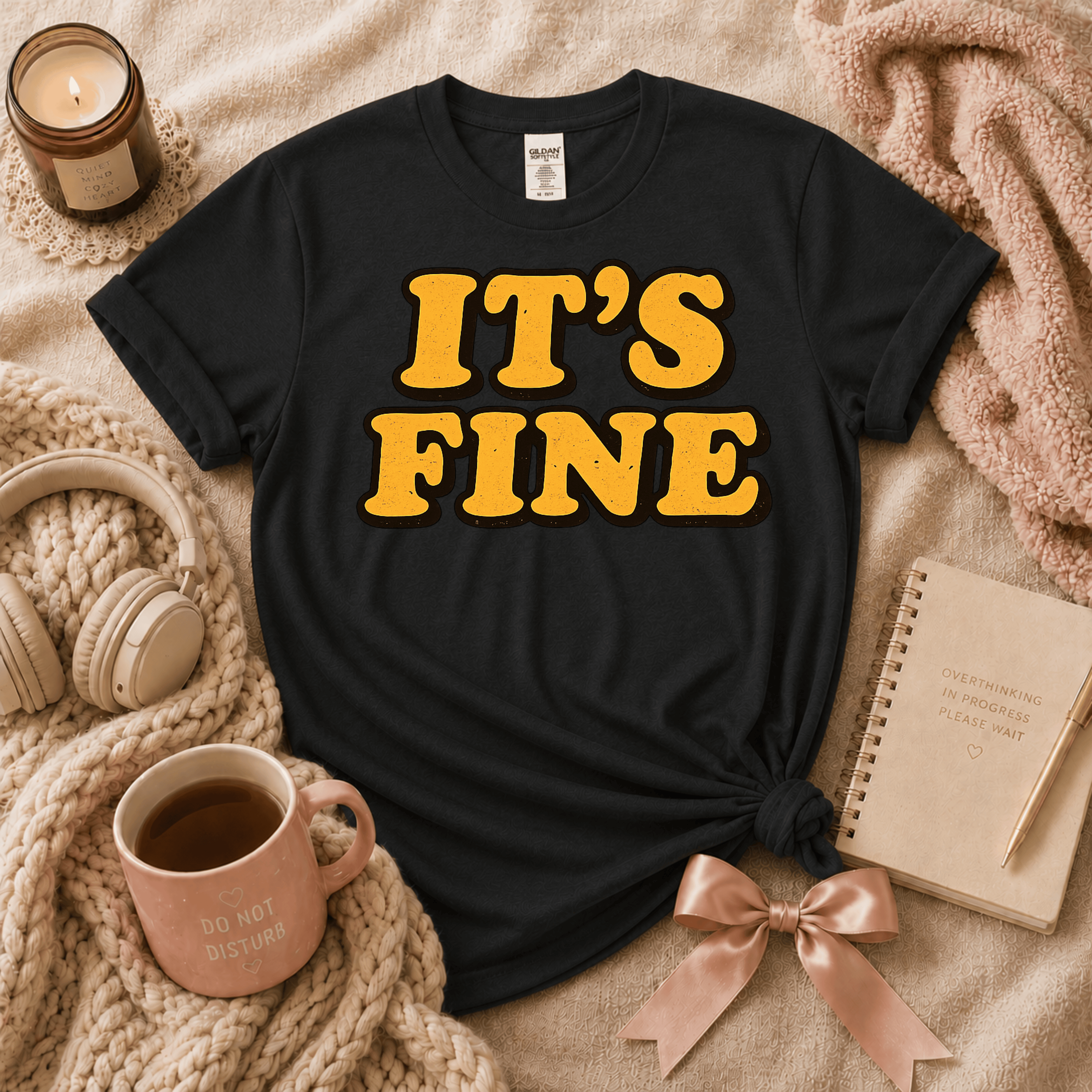 It's Fine | Funny Introvert Graphic T-Shirt