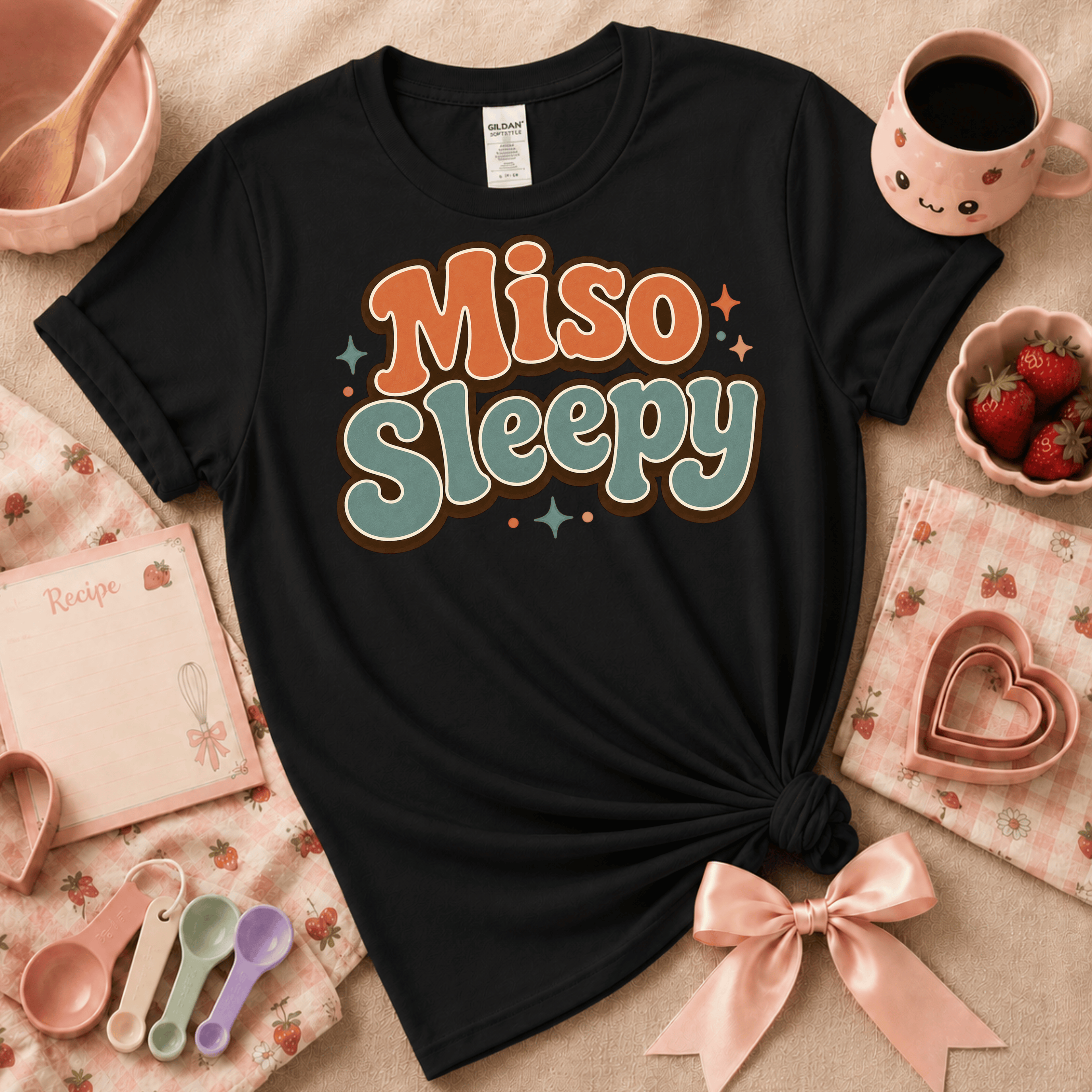 Miso Sleepy | Cute Food Graphic T-Shirt