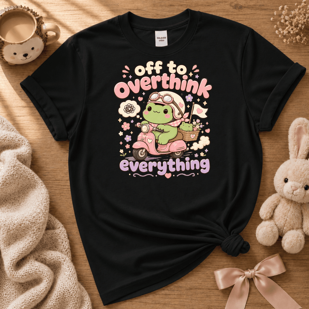 Overthink Frog | Cute Animal Graphic T-Shirt
