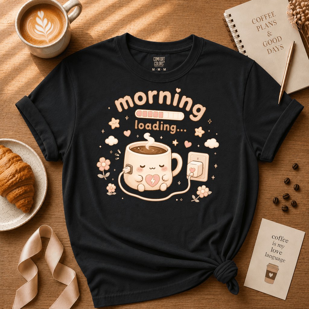 Morning Loading | Coffee Lover Graphic T-Shirt
