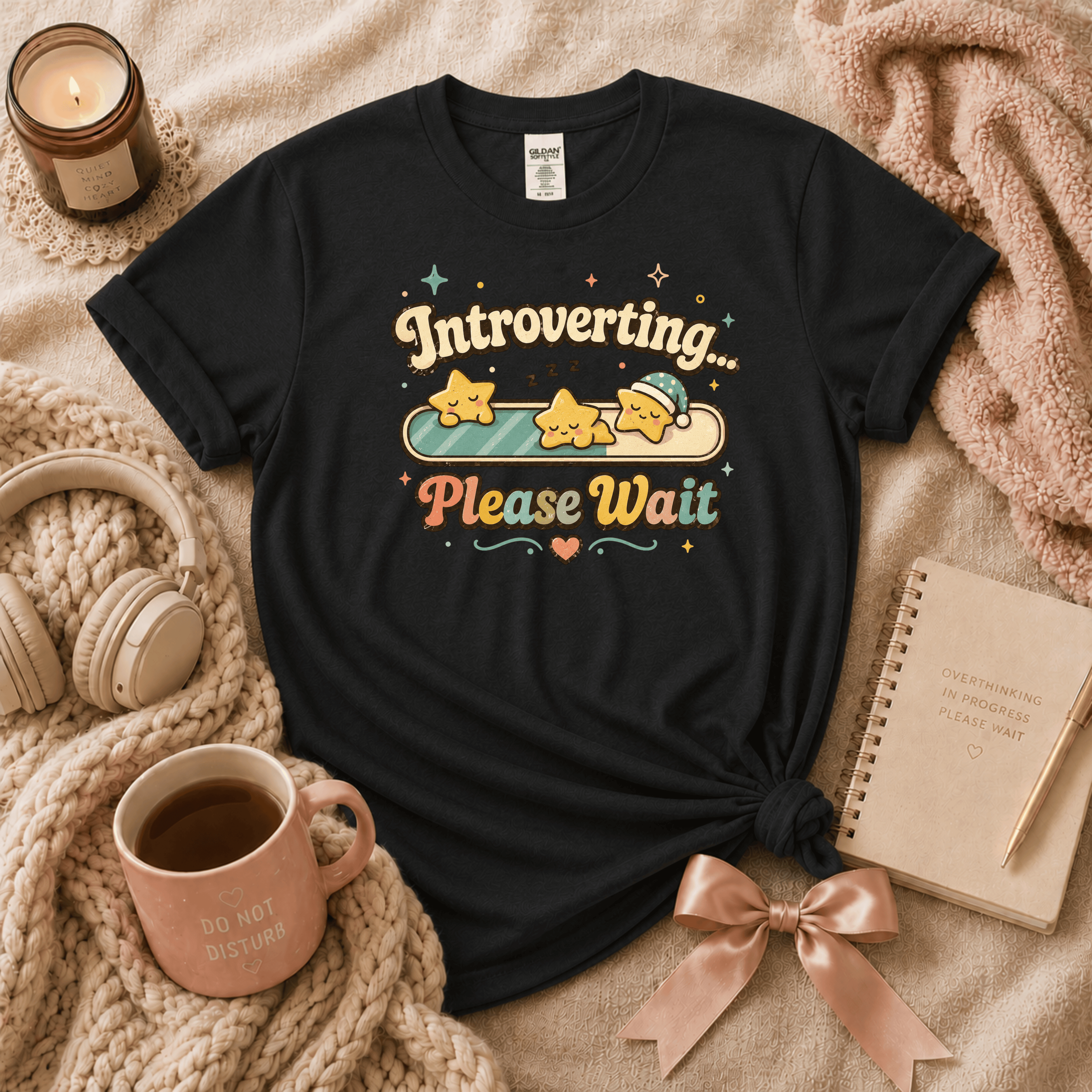 Introverting... | Funny Introvert Graphic T-Shirt