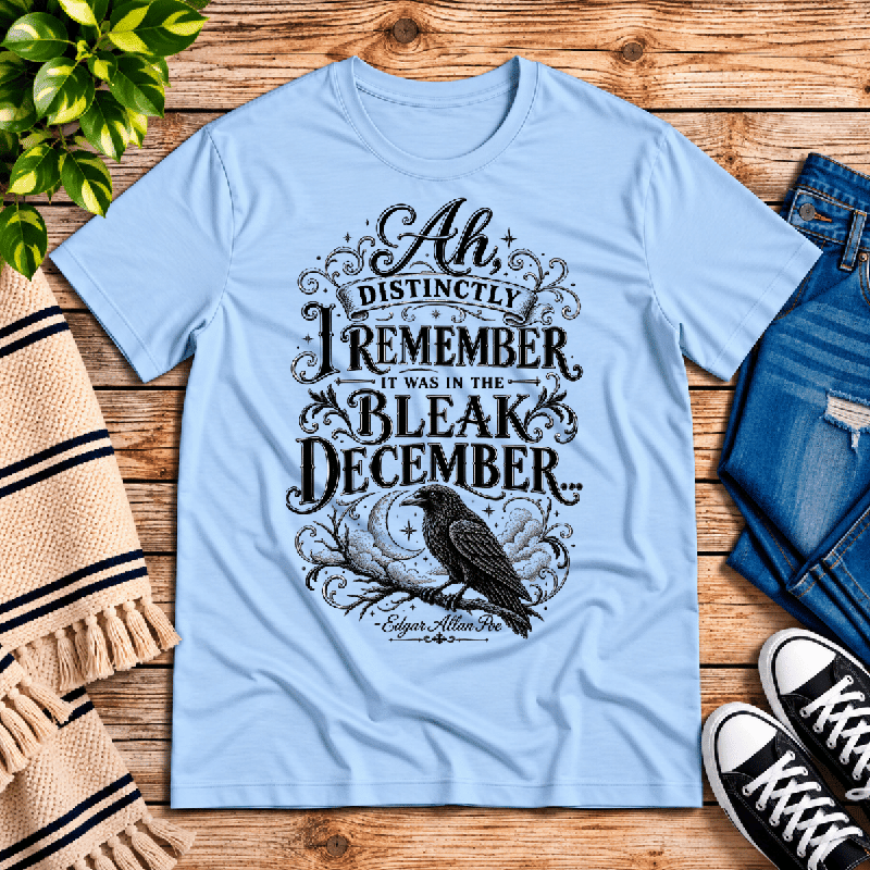 Bleak December Premium T-Shirt in baby blue, flat lay