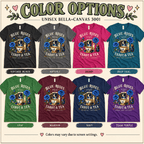 Blue Roses Premium T-Shirt color chart: Vintage Black, Asphalt, Berry, Deep Teal, Leaf, Maroon, Navy, Team Purple