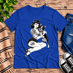 Boston Love Premium T-Shirt in true royal blue, flat lay