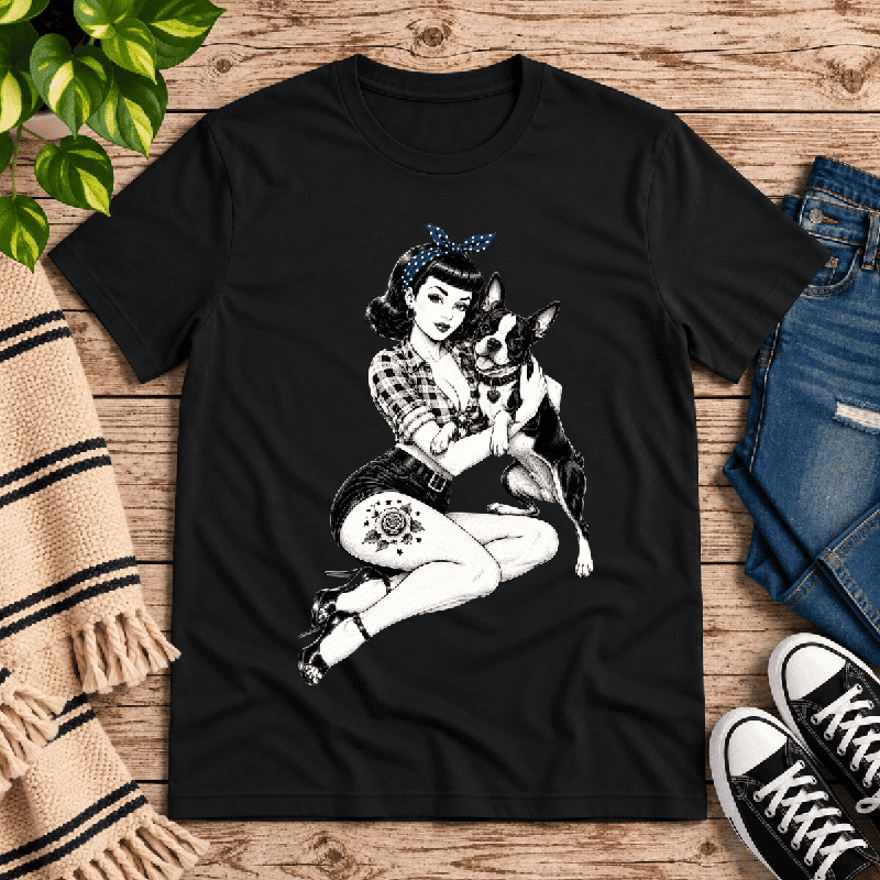 Boston Love Premium T-Shirt in vintage black, flat lay