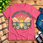 Brighter Days Ahead Premium T-Shirt in charity pink, flat lay