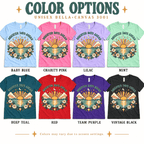 Brighter Days Ahead Premium T-Shirt color chart: Baby Blue, Charity Pink, Deep Teal, Lilac, Mint, Red, Team Purple, Vintage Black