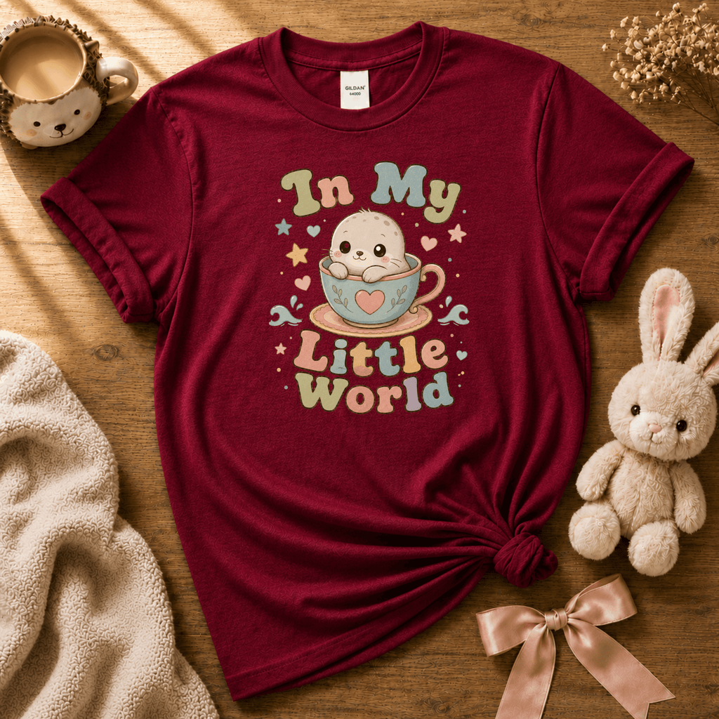 In My Little World | Cute Animal Graphic T-Shirt
