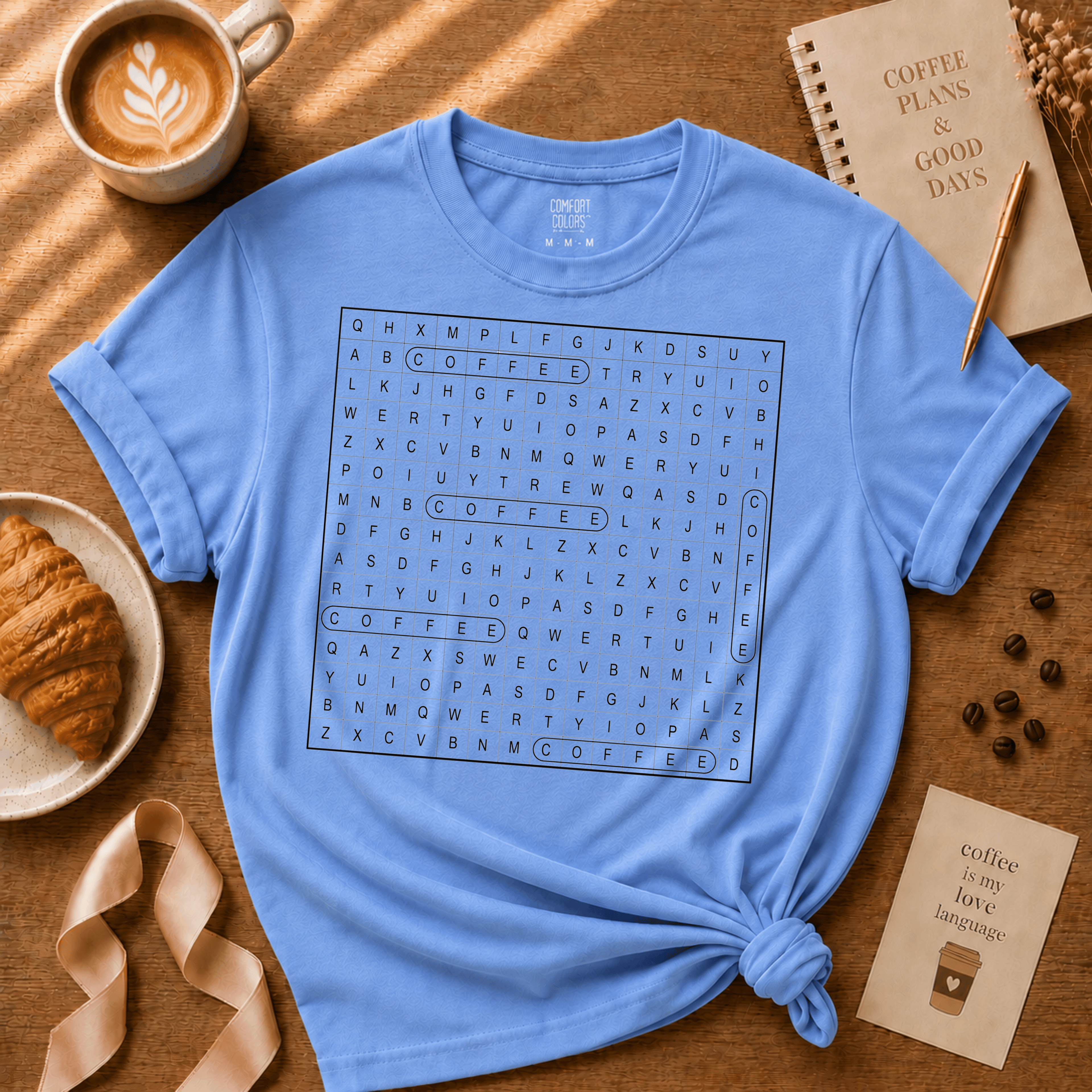 Coffee Crossword | Coffee Lover Graphic T-Shirt
