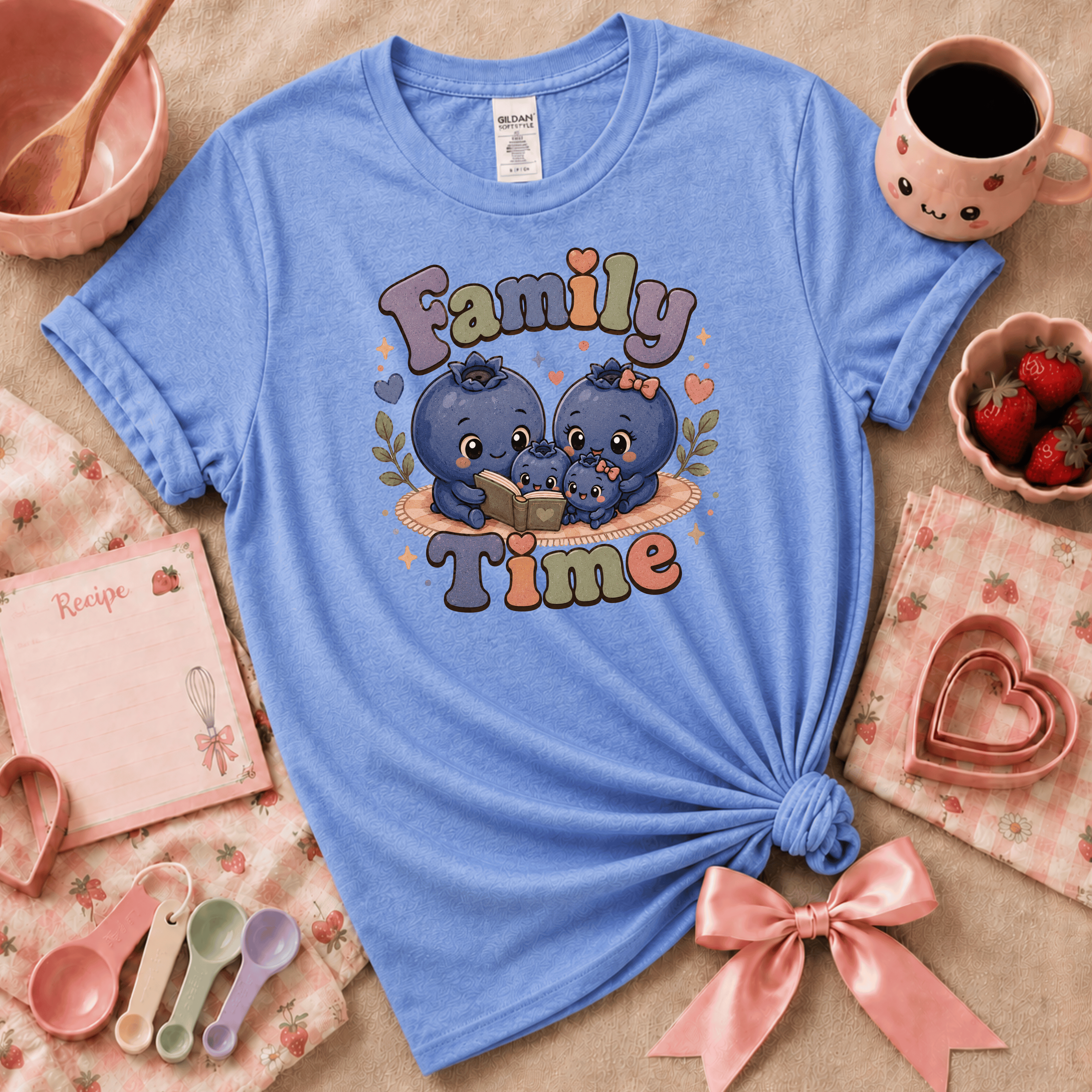 Family Time | Cute Food Graphic T-Shirt