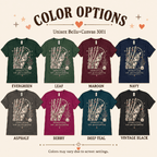 Cat Observing Premium T-Shirt color chart: Asphalt, Berry, Deep Teal, Evergreen, Leaf, Maroon, Navy, Vintage Black
