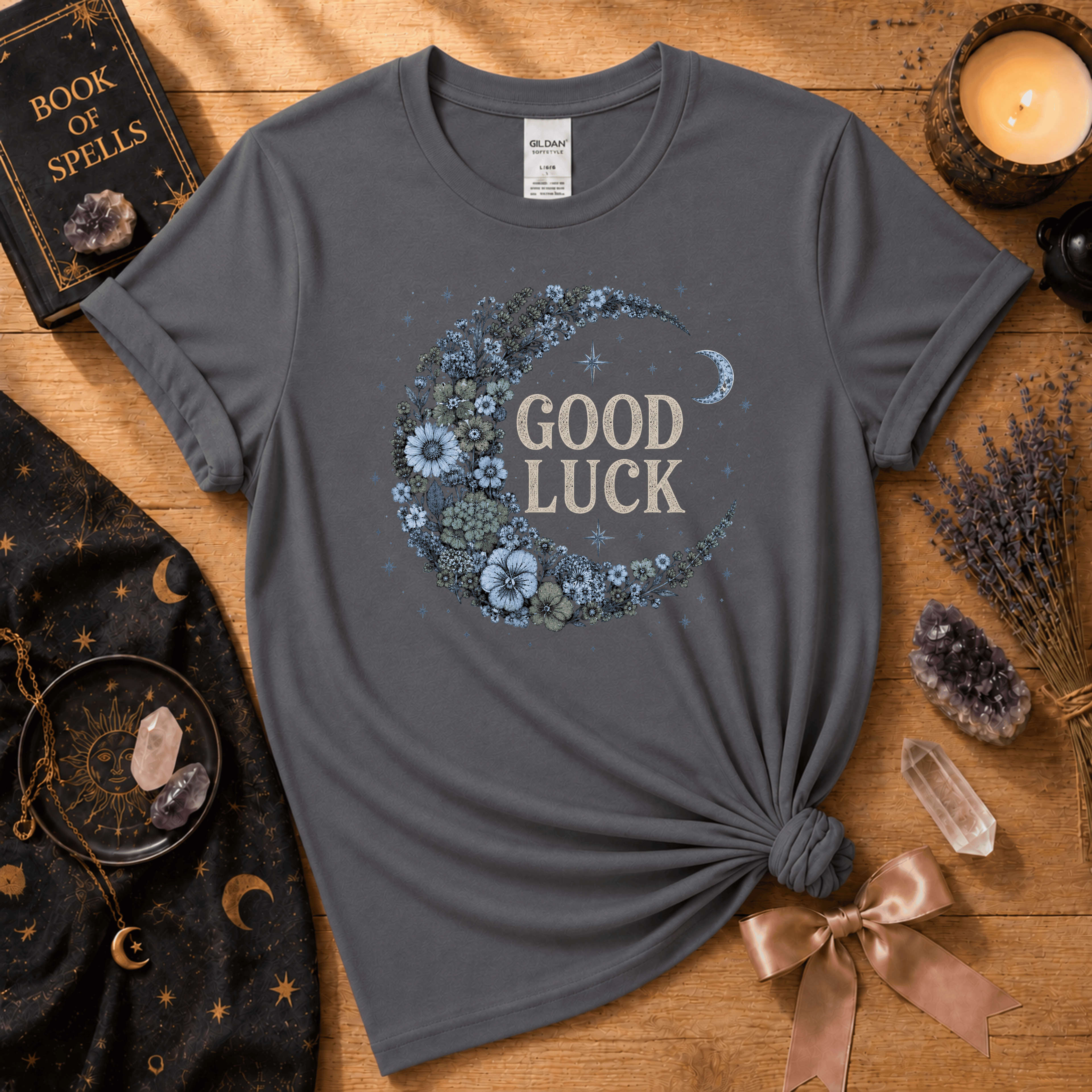 Good Luck In Blue | Celestial Graphic T-Shirt