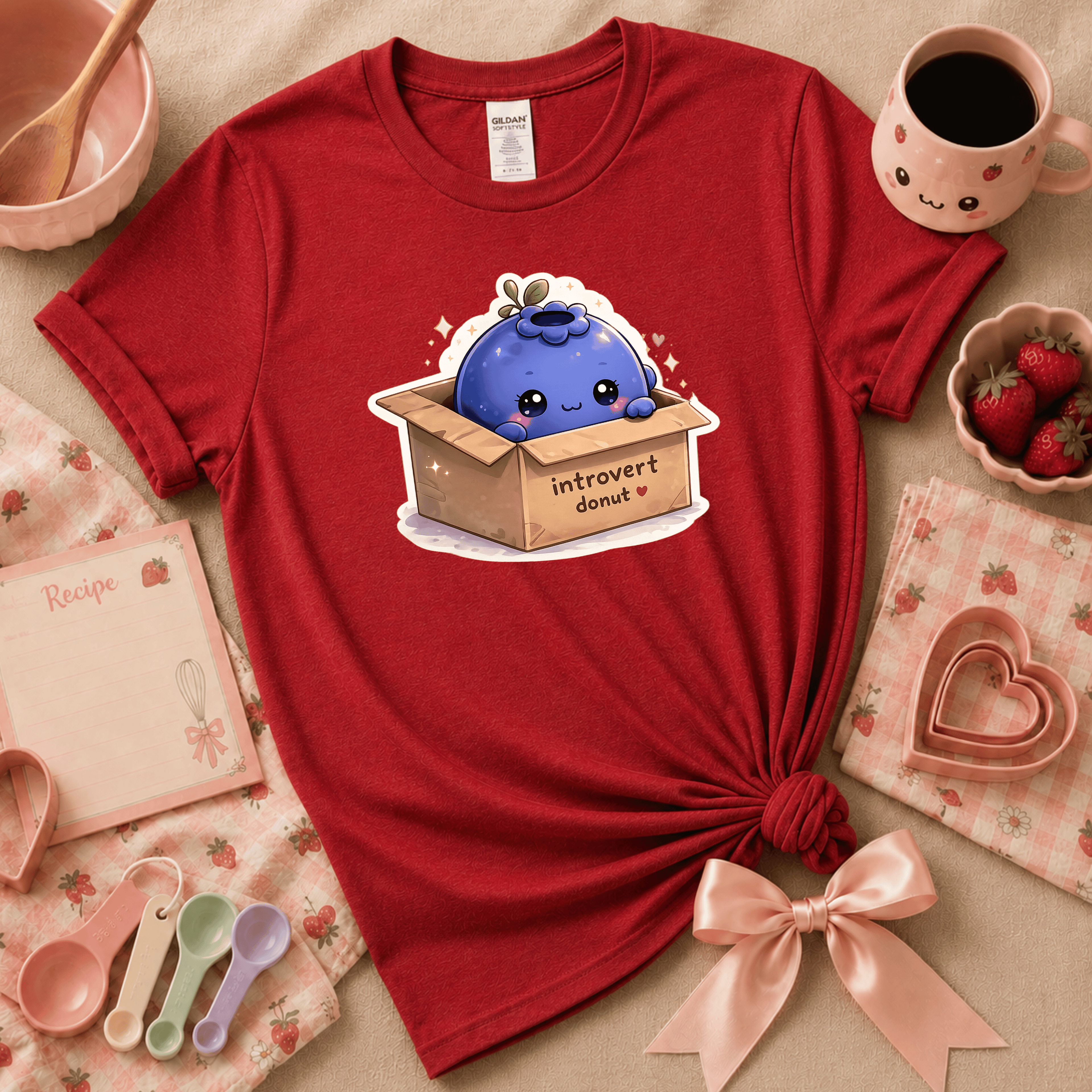 Blueberry Box | Cute Food Graphic T-Shirt