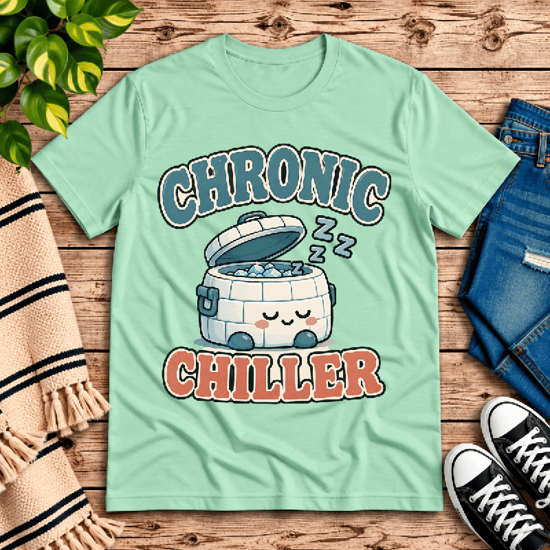 Chronic Chiller Premium T-Shirt in mint, flat lay