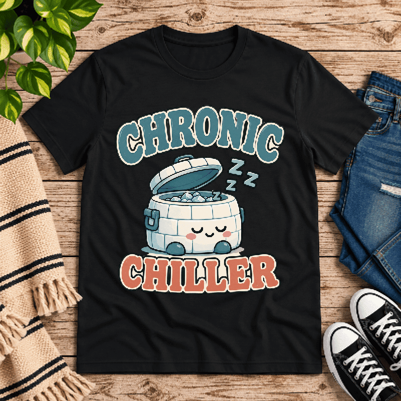 Chronic Chiller Premium T-Shirt in vintage black, flat lay