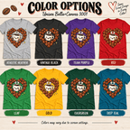 Coffee Beans Premium T-Shirt color chart: Athletic Heather, Deep Teal, Evergreen, Gold, Leaf, Red, Team Purple, Vintage Black