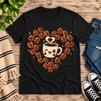 Coffee Beans Premium T-Shirt in vintage black, flat lay